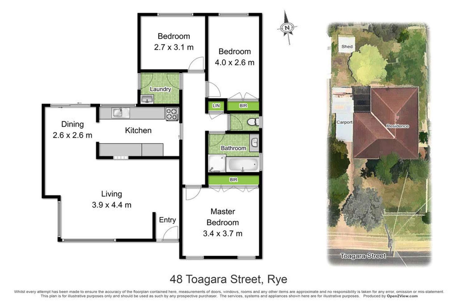 Floorplan of Homely house listing, 48 Toagara Street, Rye VIC 3941