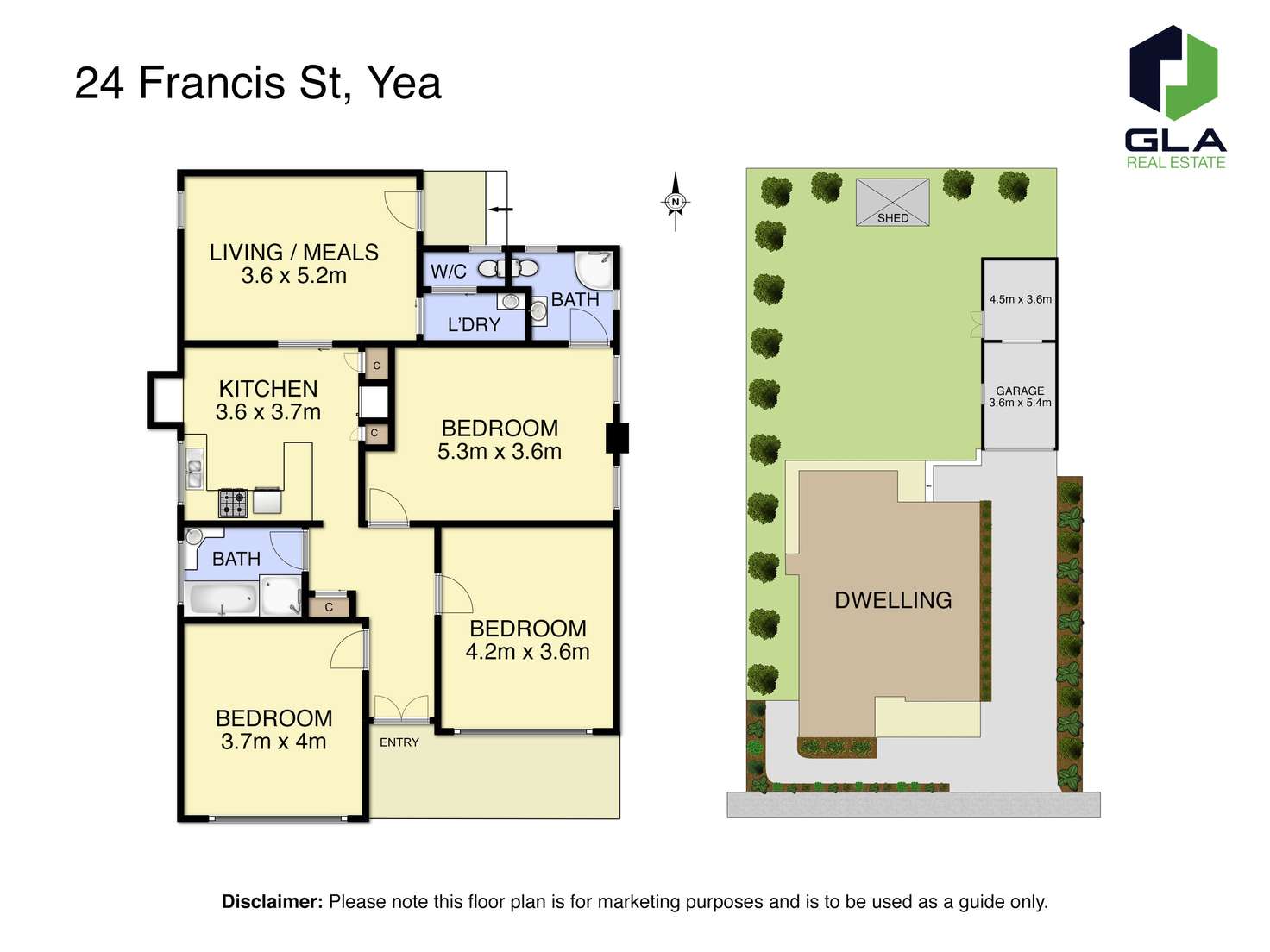 Floorplan of Homely house listing, 24 Francis Street, Yea VIC 3717