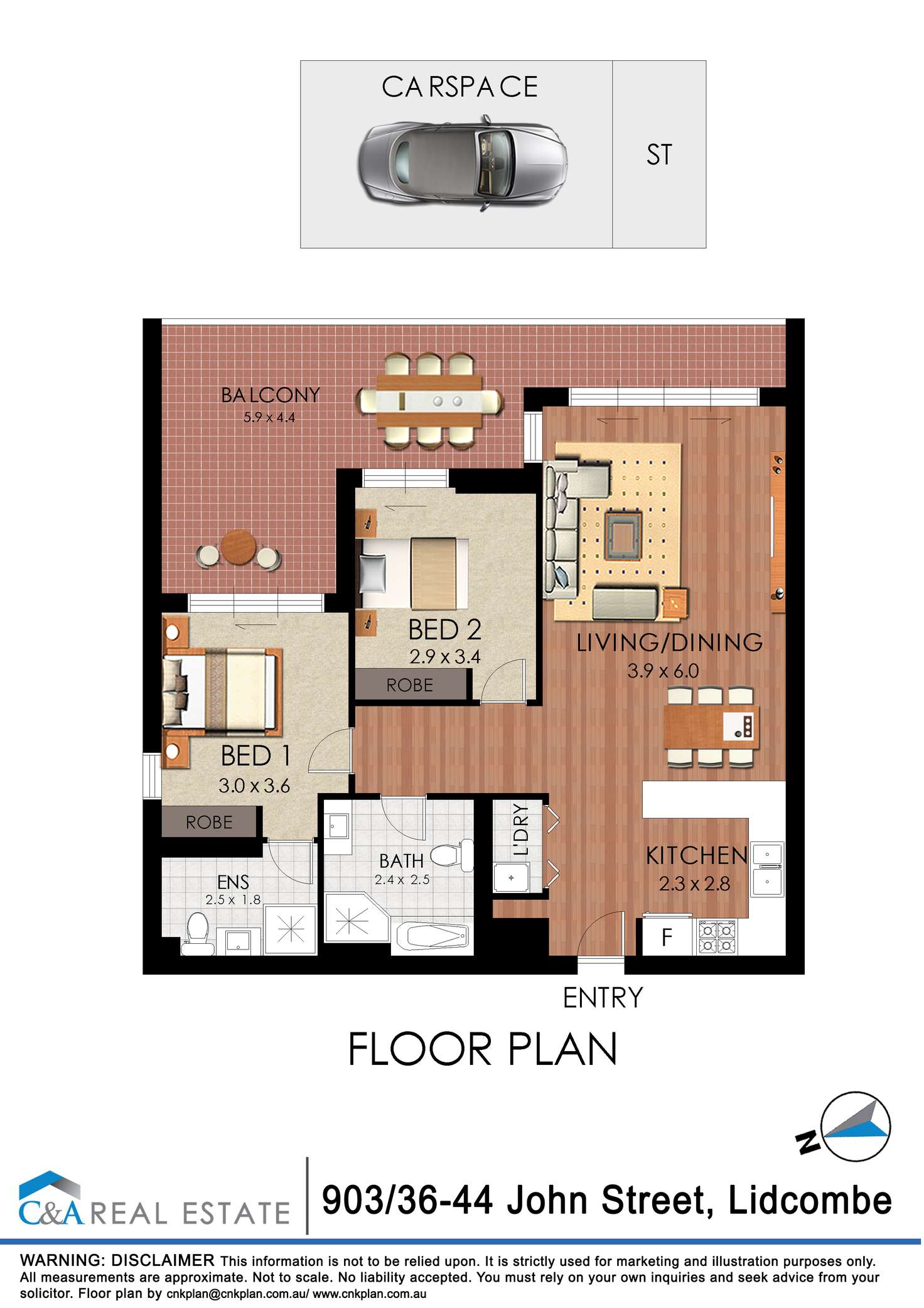 Floorplan of Homely unit listing, 903/36-44 John St, Lidcombe NSW 2141