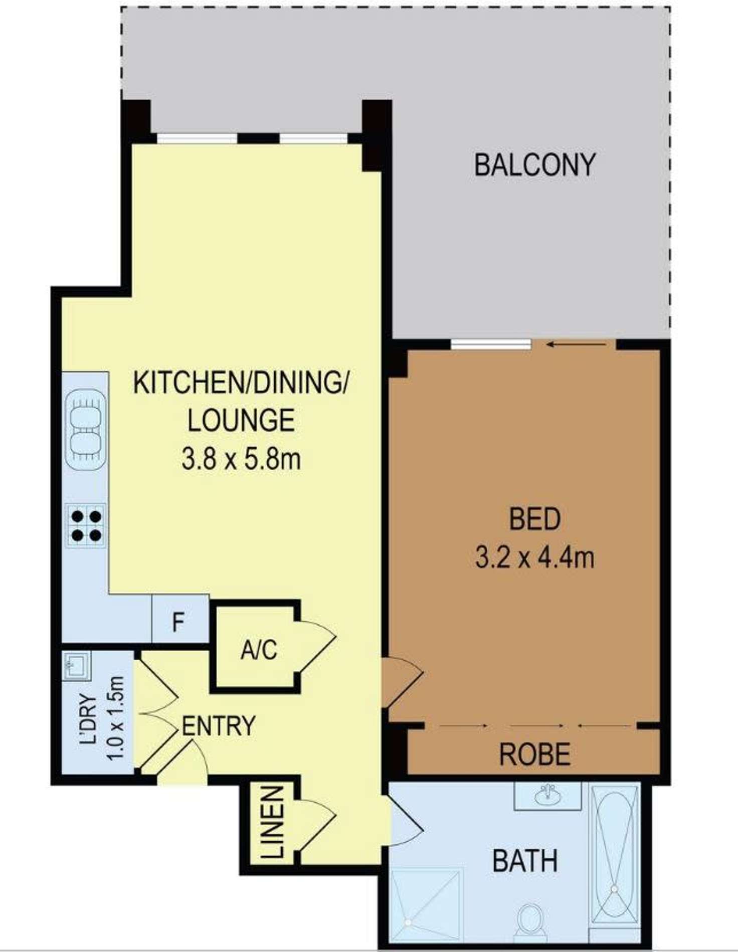Floorplan of Homely apartment listing, 149/323 Forest Road, Hurstville NSW 2220