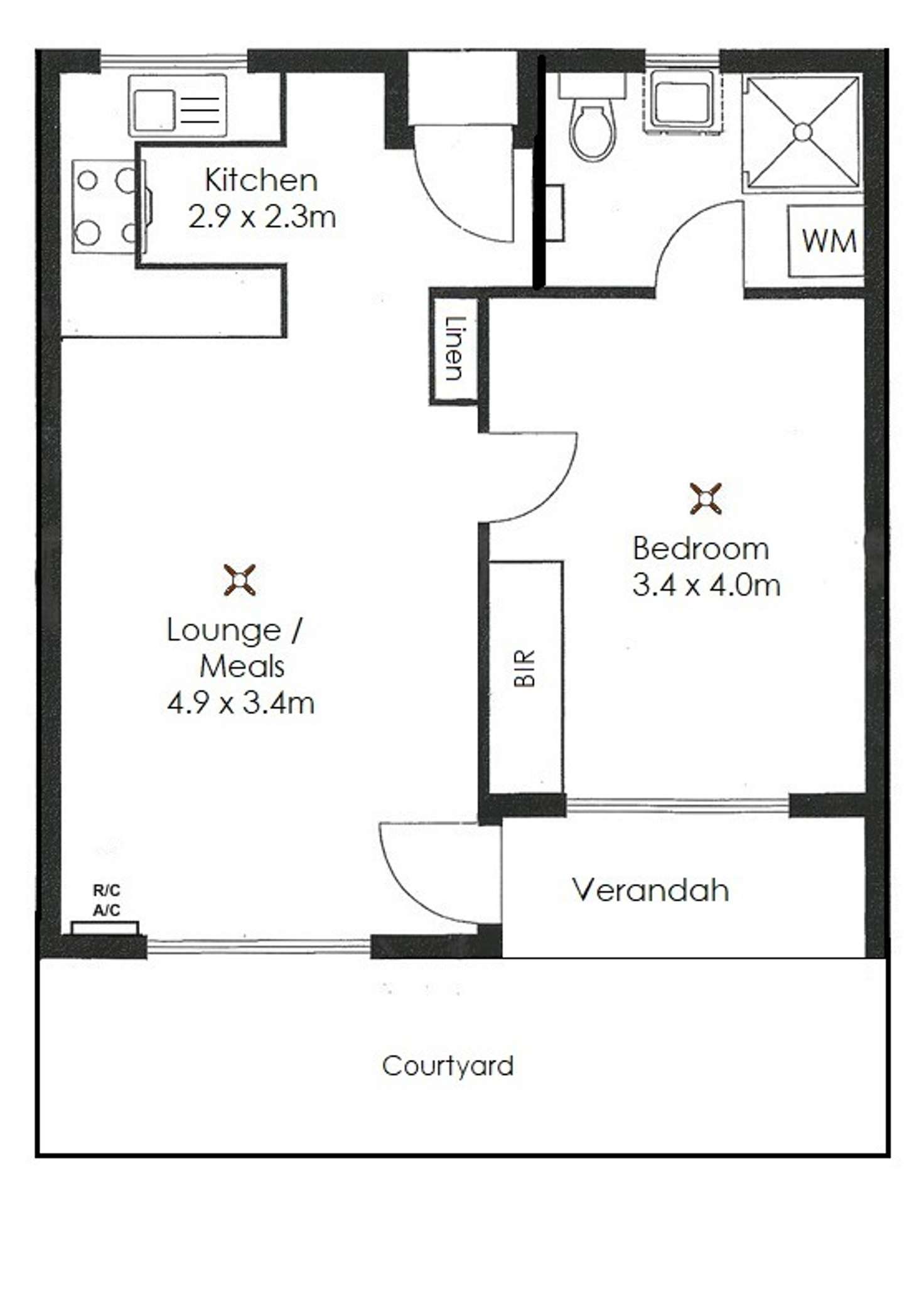 Floorplan of Homely unit listing, 3/19A Myponga Terrace, Broadview SA 5083