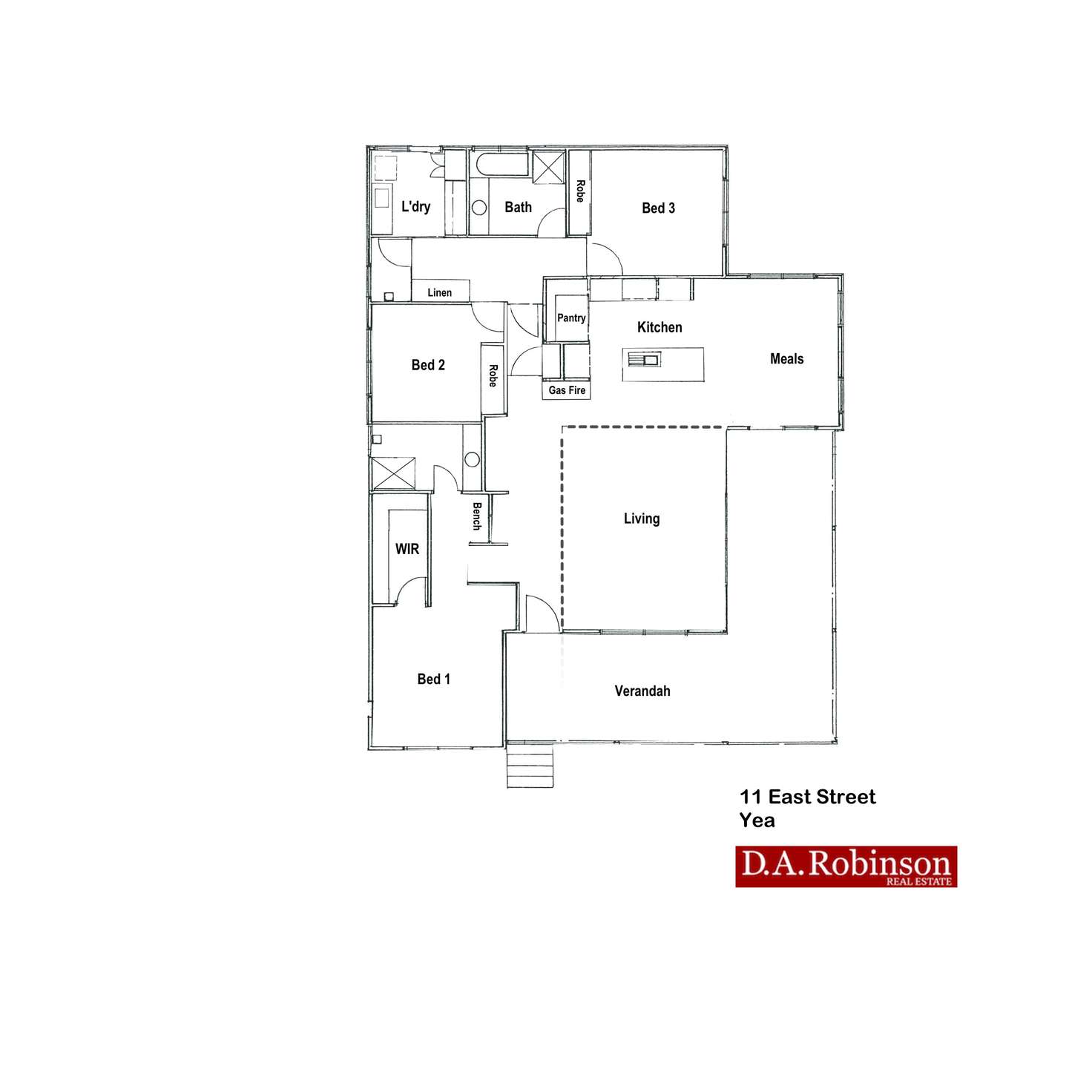 Floorplan of Homely house listing, 11 East Street, Yea VIC 3717
