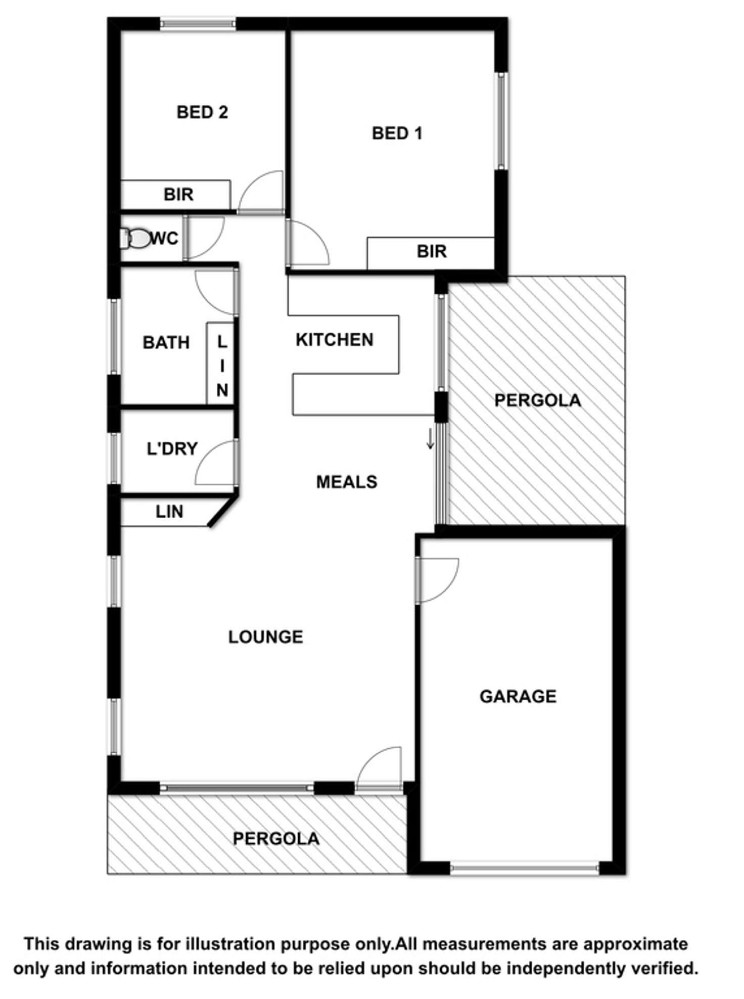 Floorplan of Homely unit listing, 7/58 Williams Road, Millicent SA 5280
