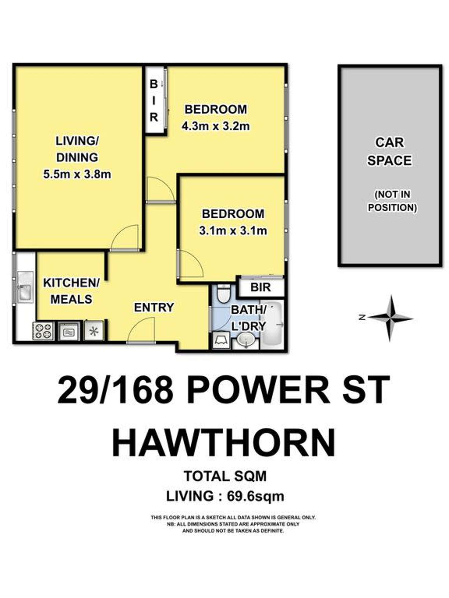 Floorplan of Homely apartment listing, 29/168 Power Street, Hawthorn VIC 3122