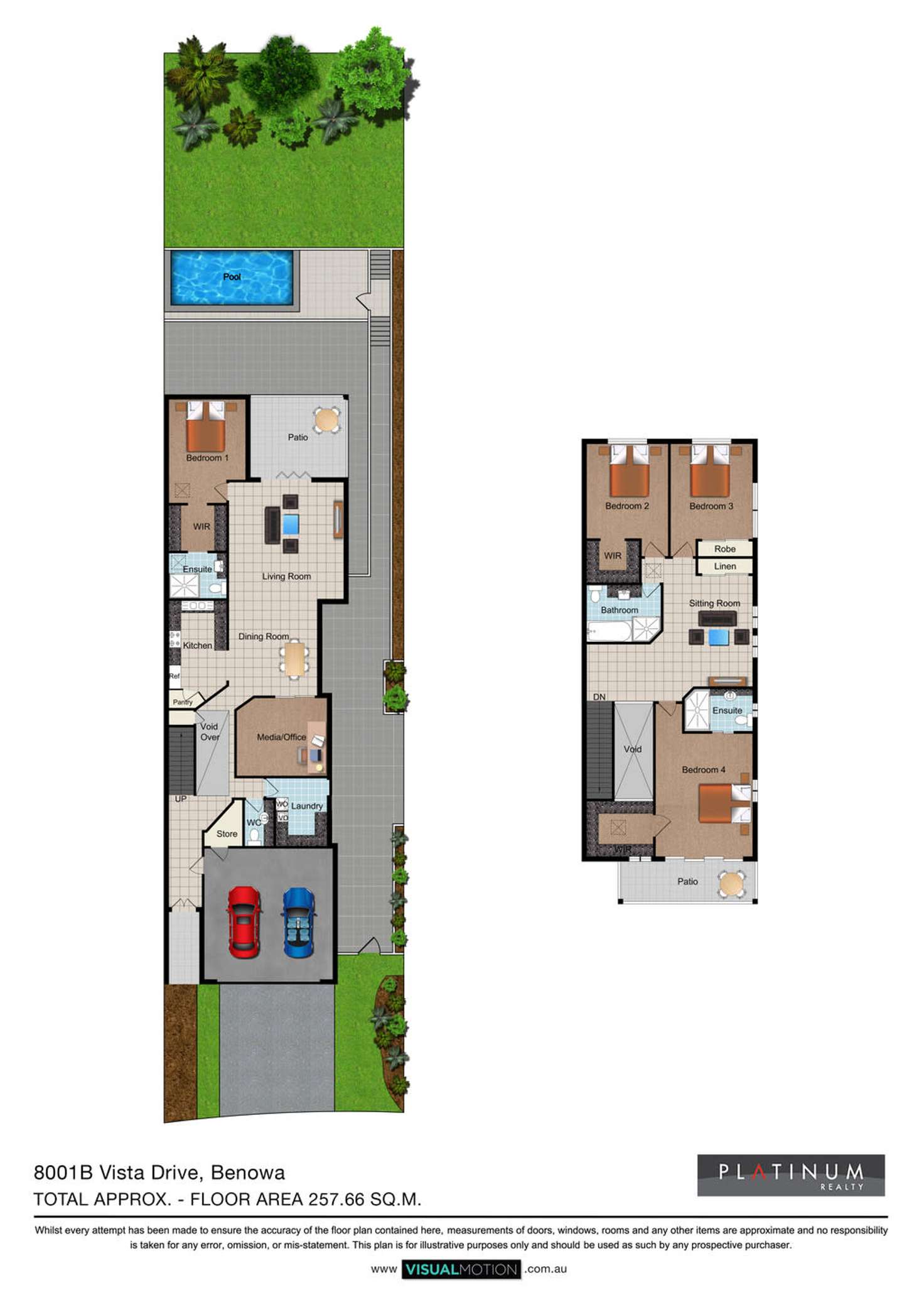 Floorplan of Homely semiDetached listing, 8001B Vista Drive, Benowa QLD 4217