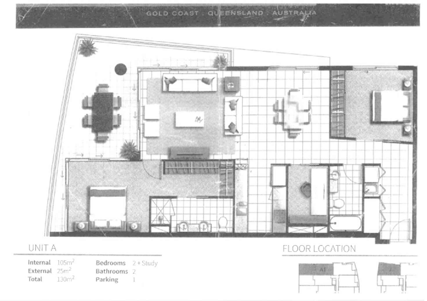 Floorplan of Homely apartment listing, 11108/25-31 East Quay Drive, Biggera Waters QLD 4216