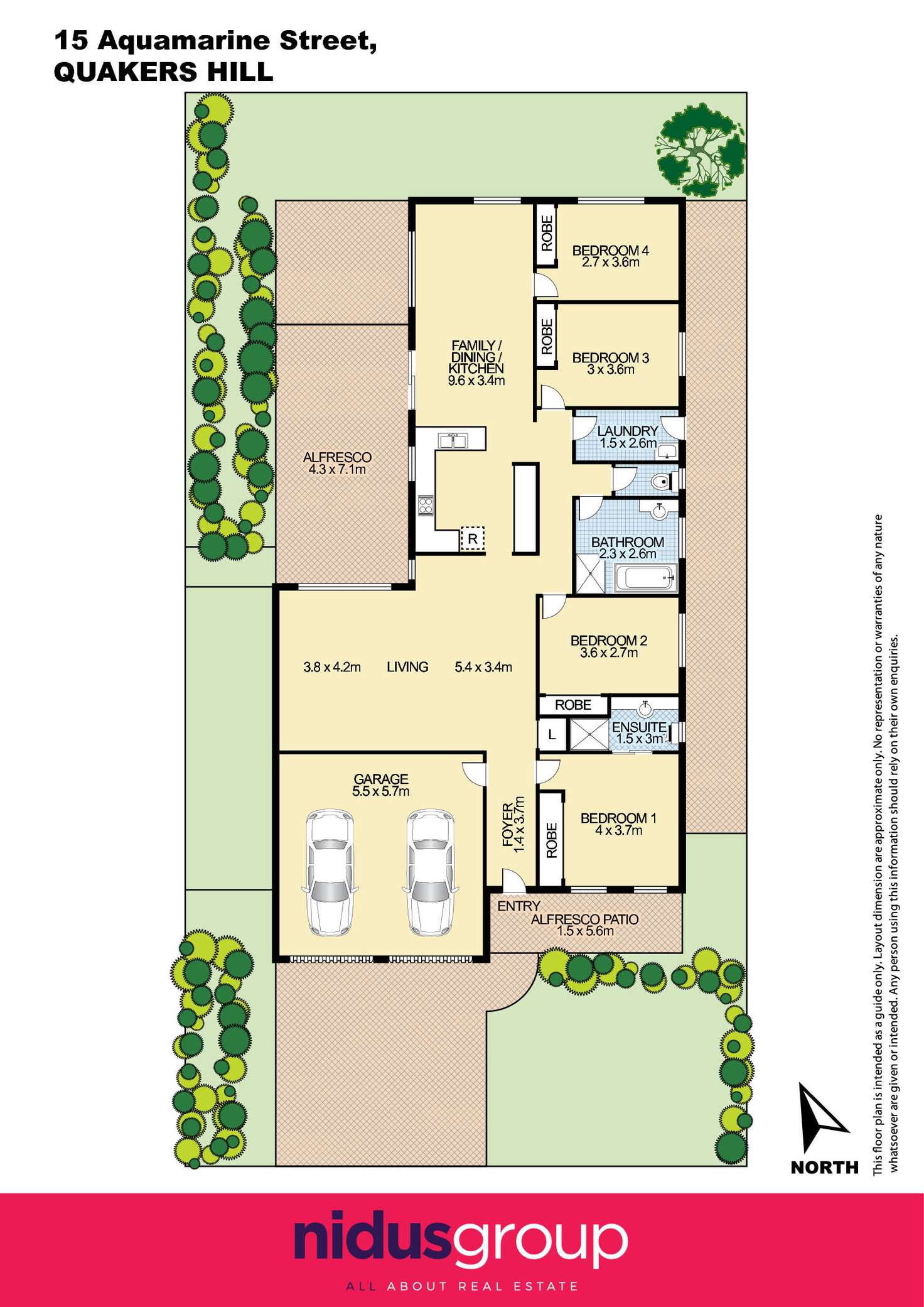 Floorplan of Homely house listing, 15 Aquamarine Street, Quakers Hill NSW 2763