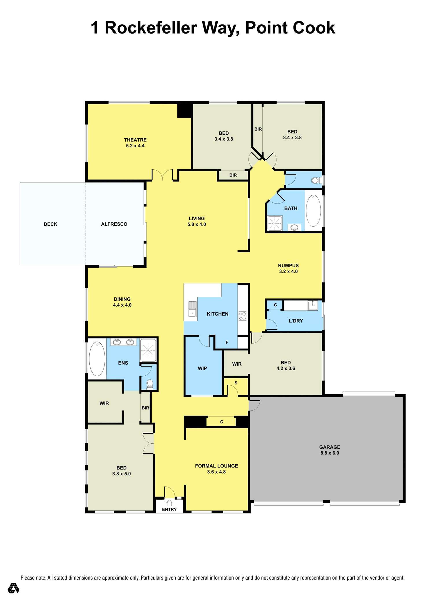 Floorplan of Homely house listing, 1 Rockefeller Way, Point Cook VIC 3030