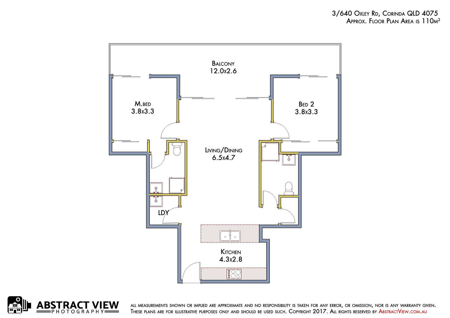 Floorplan of Homely unit listing, 3/640 Oxley Road, Corinda QLD 4075