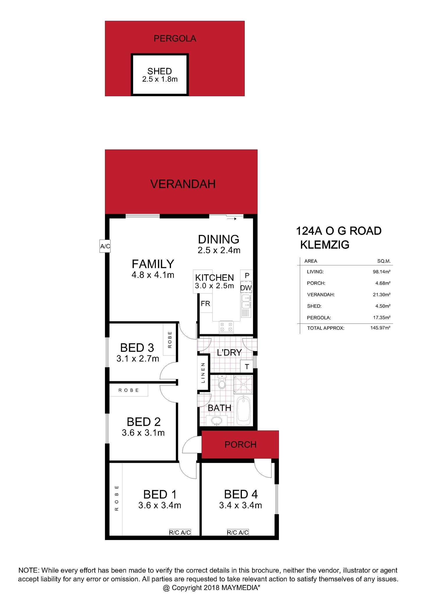 Floorplan of Homely house listing, 124A O G Road, Klemzig SA 5087