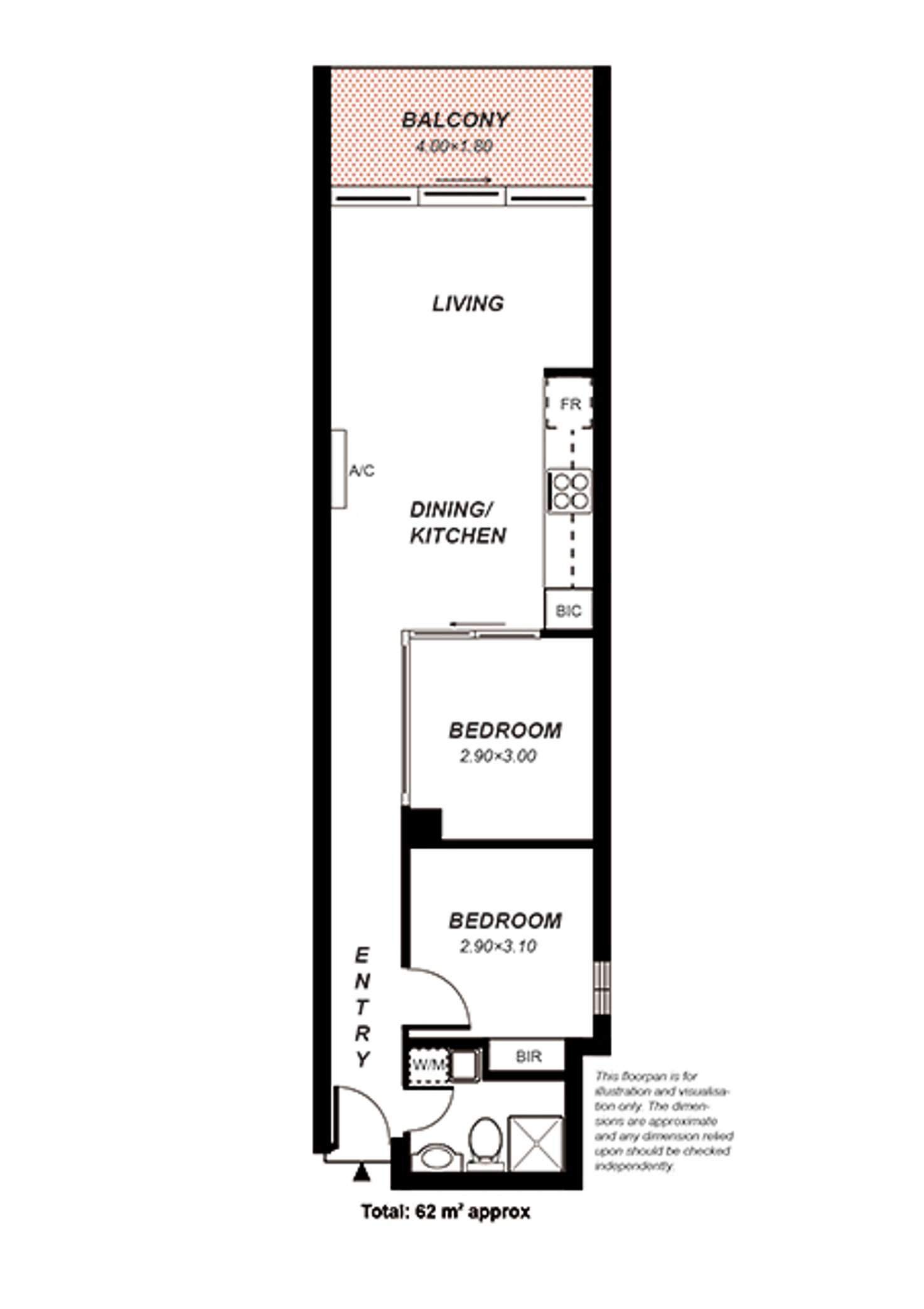 Floorplan of Homely apartment listing, 24/45 York Street, Adelaide SA 5000