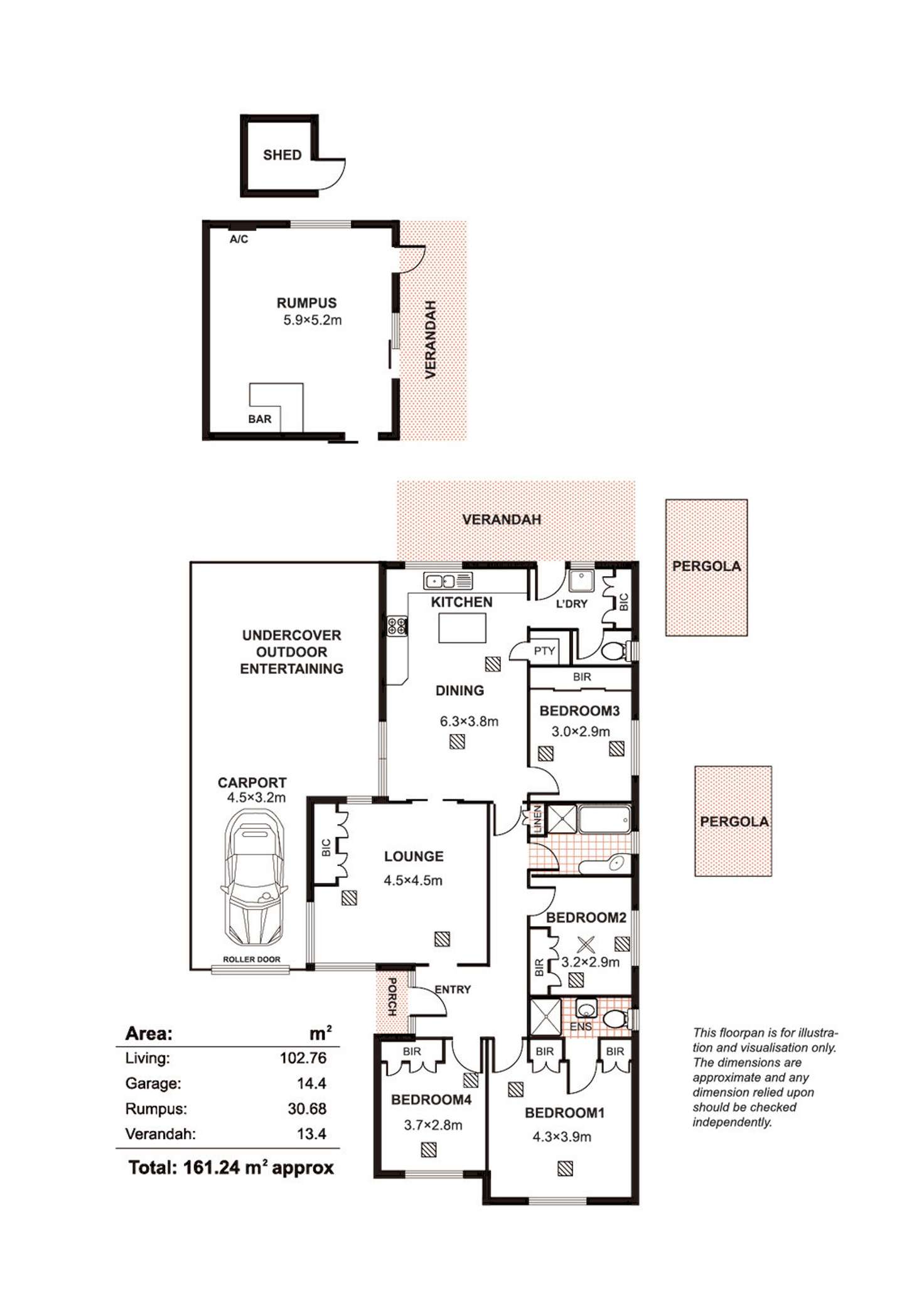 Floorplan of Homely house listing, 9A Pemberton St, Oaklands Park SA 5046