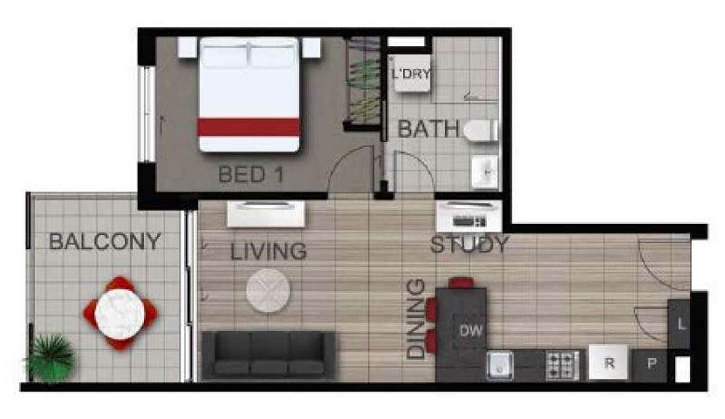 Floorplan of Homely apartment listing, 9/24 Brooke Street, Bowen Hills QLD 4006