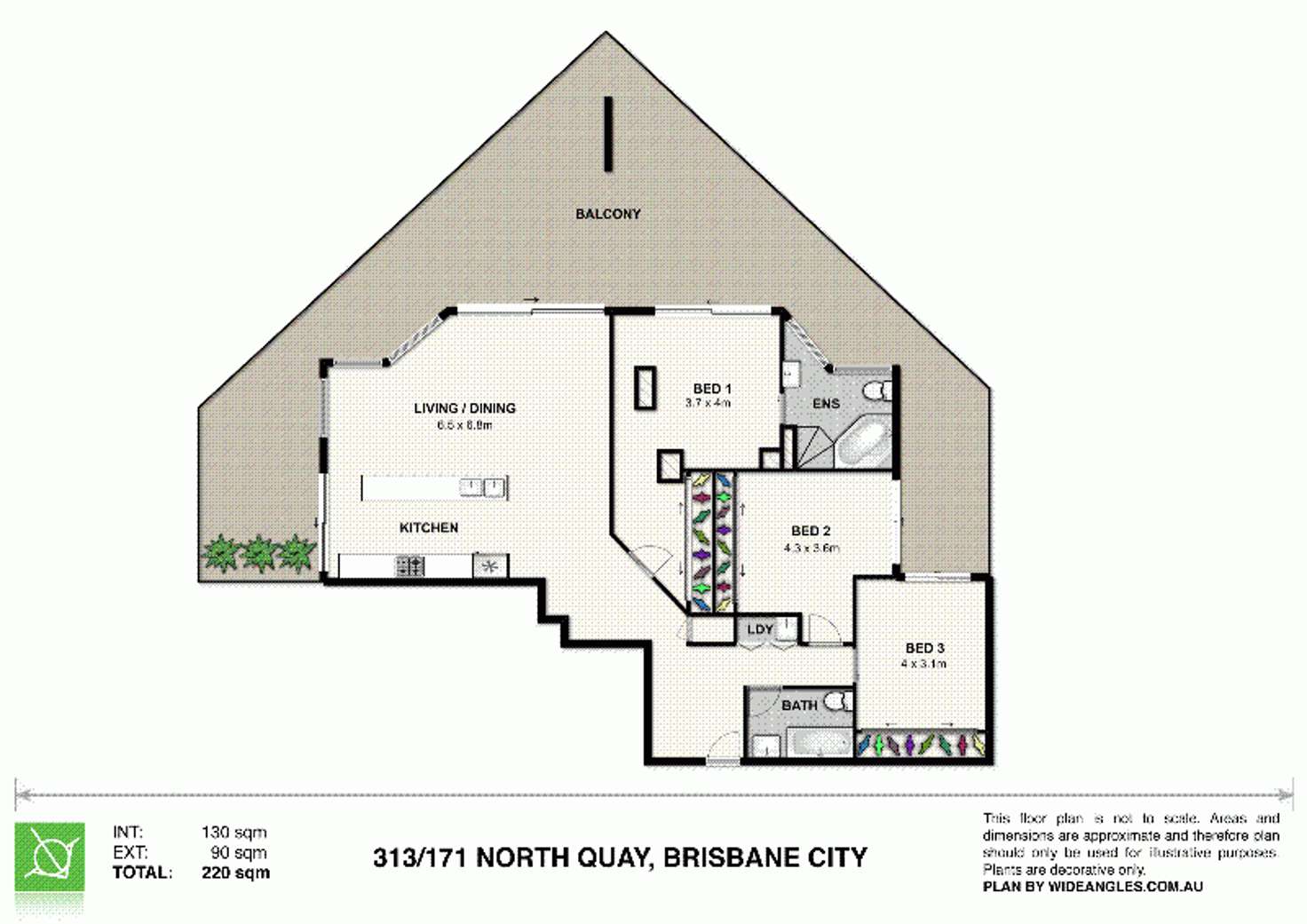 Floorplan of Homely apartment listing, 313/18 Tank Street, Brisbane City QLD 4000