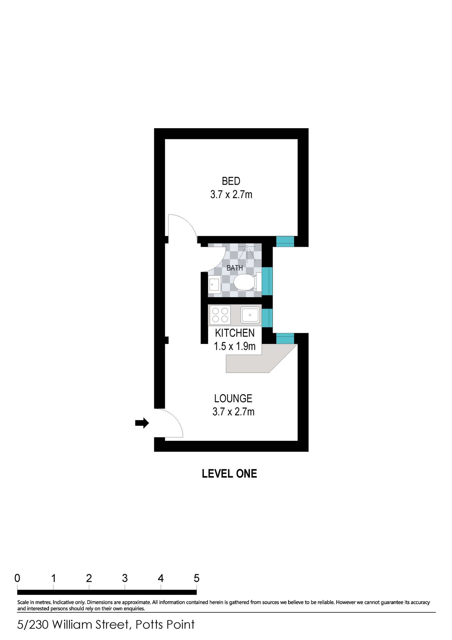 Floorplan of Homely apartment listing, 5/230 William Street, Potts Point NSW 2011