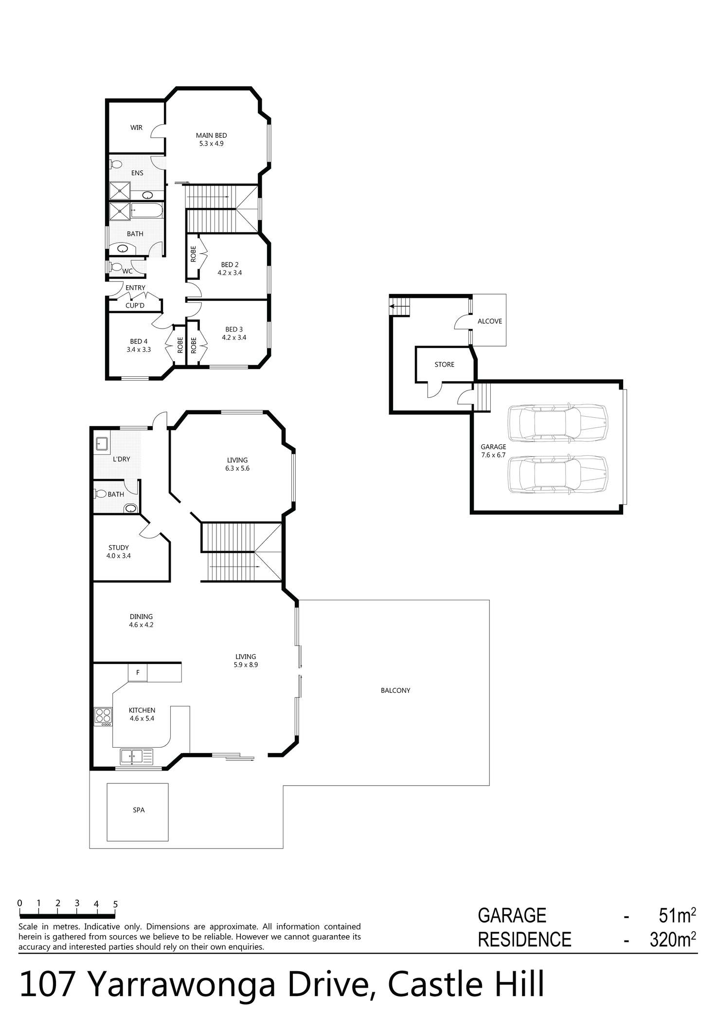 Floorplan of Homely house listing, 107 Yarrawonga Drive, Castle Hill QLD 4810