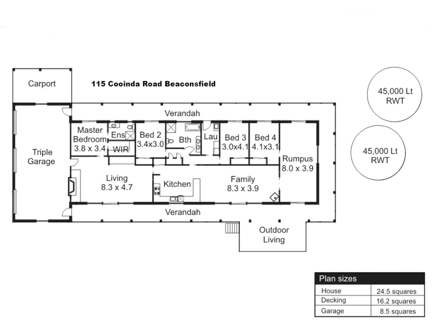 Floorplan of Homely house listing, 115 Cooinda Road, Beaconsfield VIC 3807