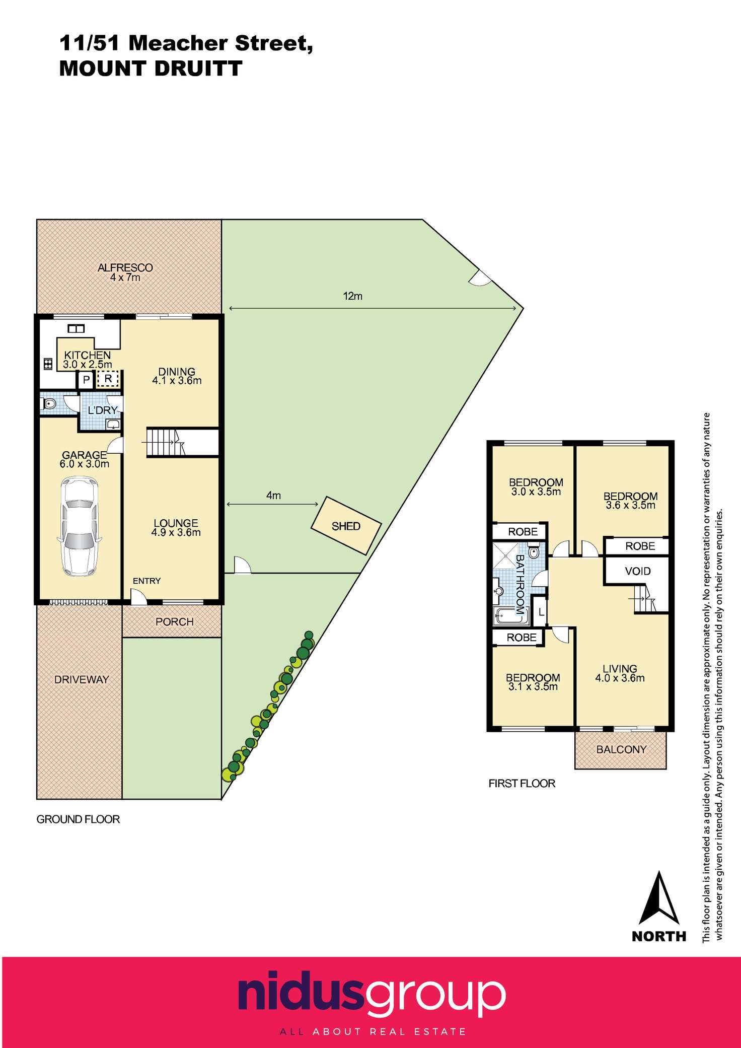 Floorplan of Homely townhouse listing, 11/51 Meacher Street, Mount Druitt NSW 2770