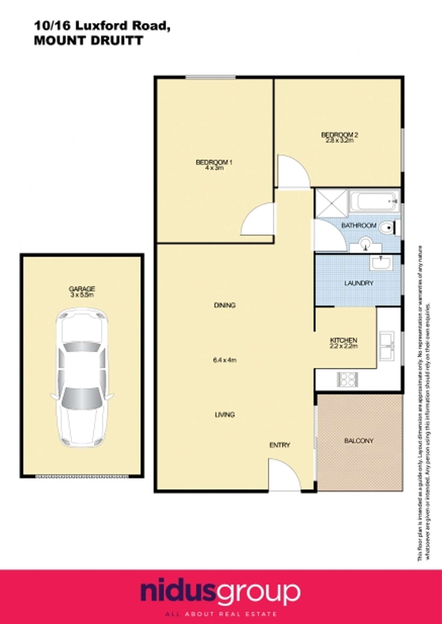 Floorplan of Homely unit listing, 10/16 Luxford Road, Mount Druitt NSW 2770