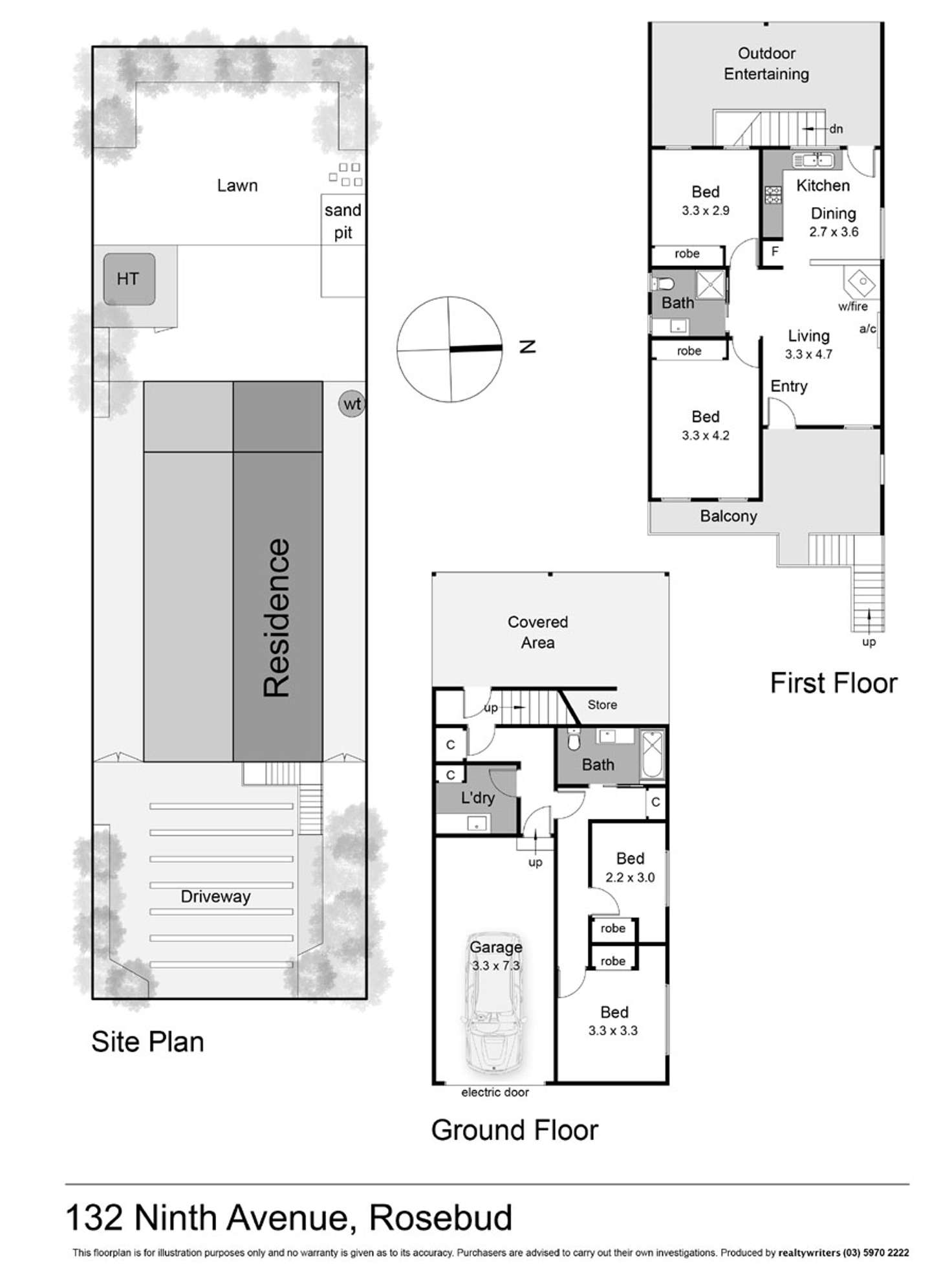 Floorplan of Homely house listing, 132 Ninth Avenue, Rosebud VIC 3939