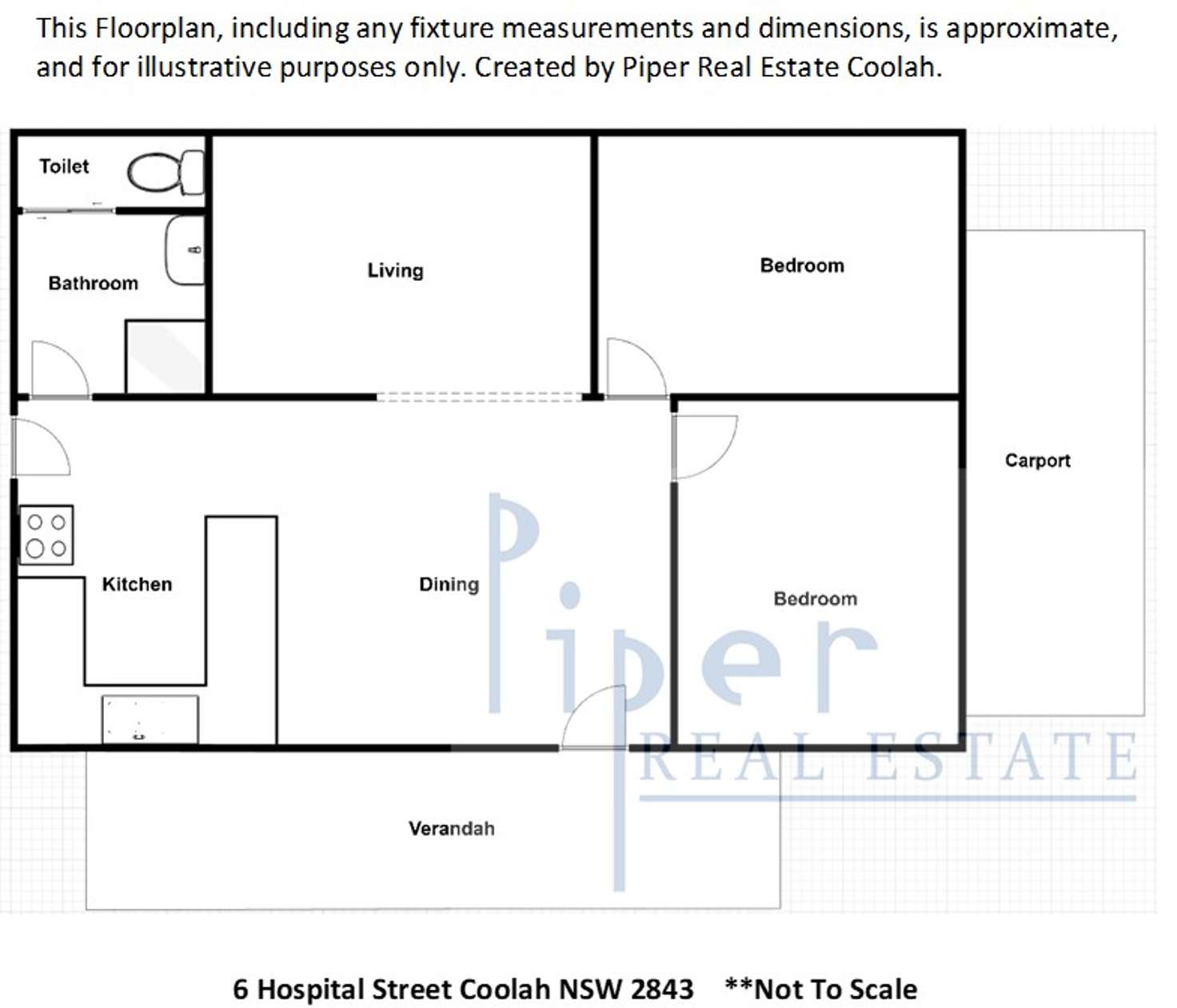 Floorplan of Homely house listing, 6 Hospital  Street, Coolah NSW 2843