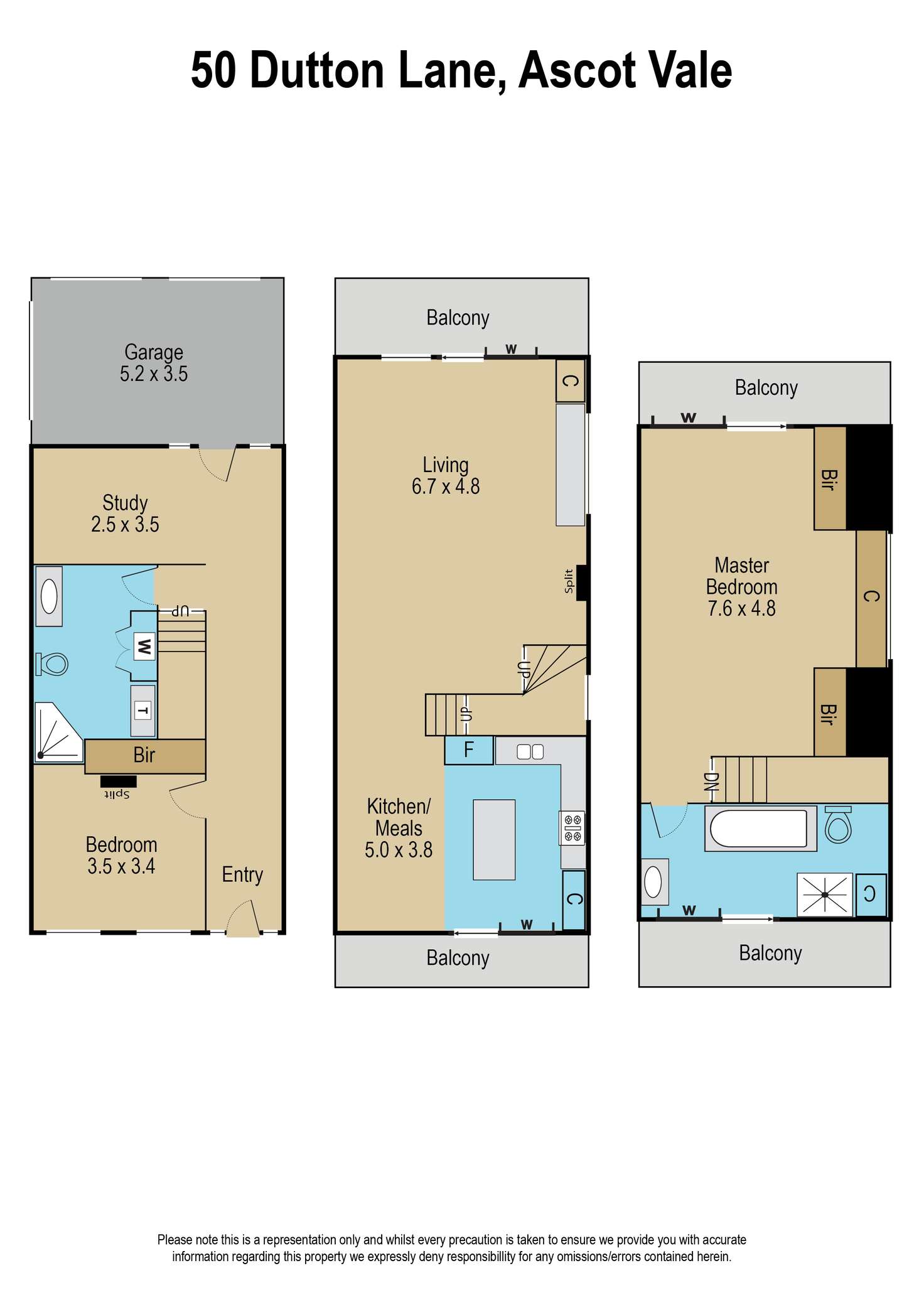 Floorplan of Homely house listing, 50 Dutton Lane, Ascot Vale VIC 3032