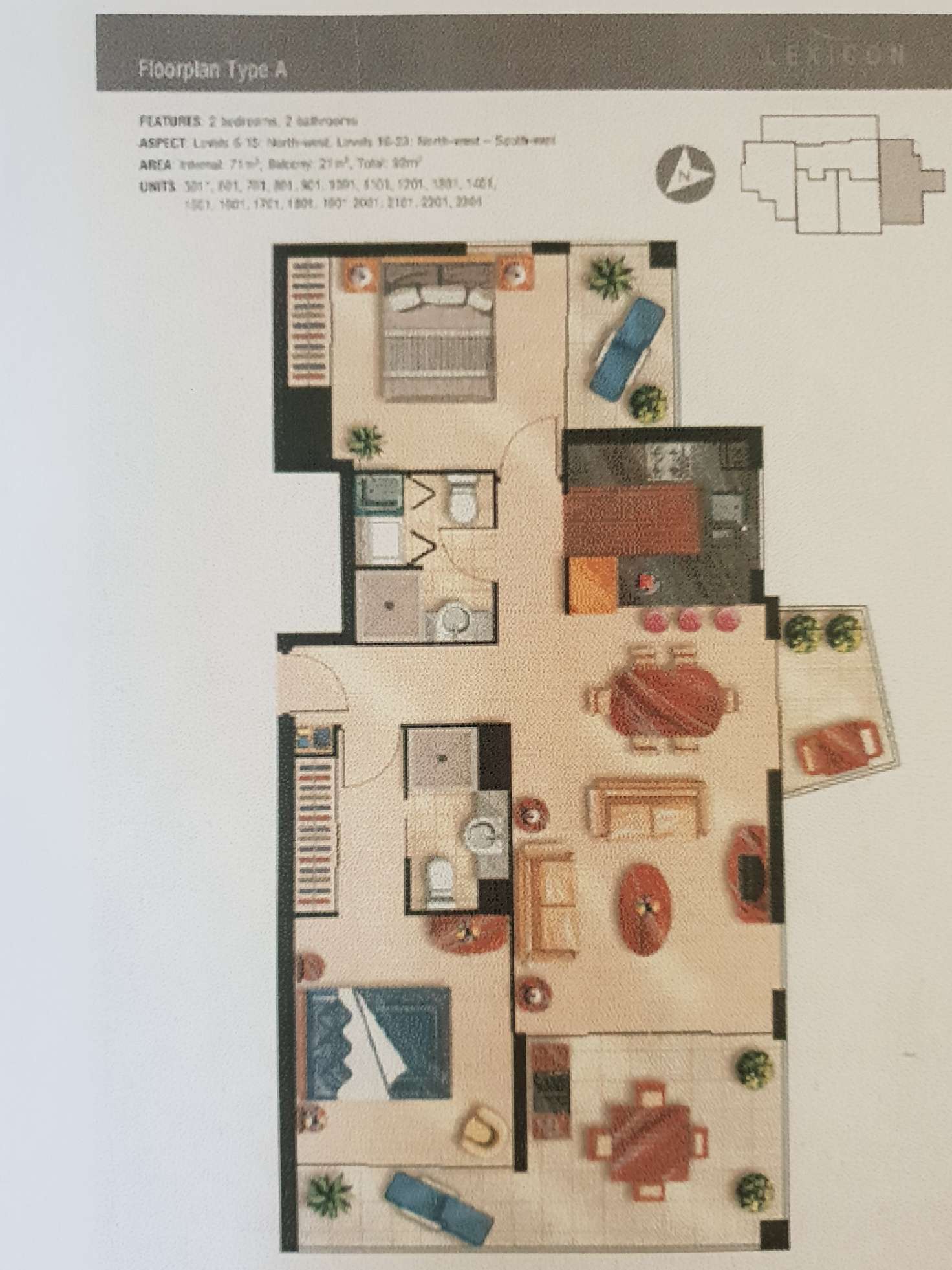 Floorplan of Homely apartment listing, 1701/347 Ann Street, Brisbane QLD 4000