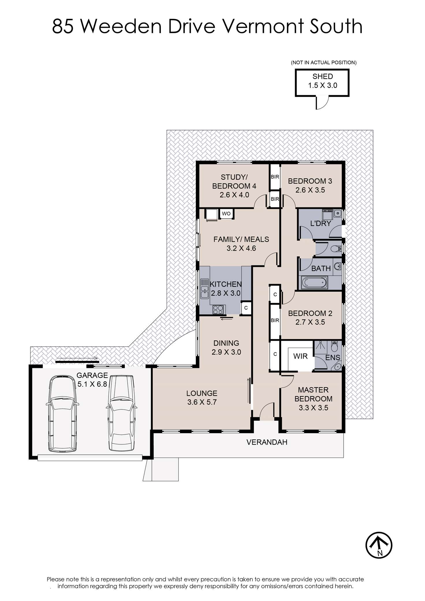 Floorplan of Homely house listing, 85 Weeden Drive, Vermont South VIC 3133