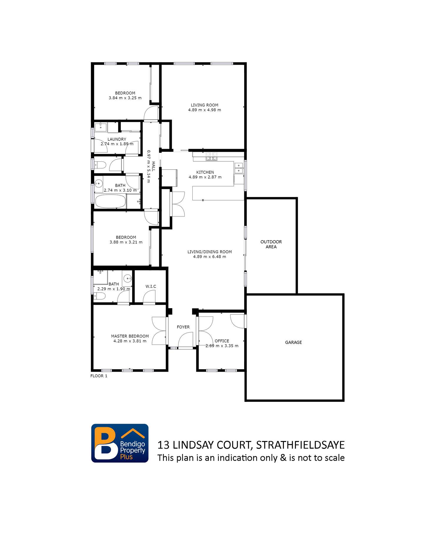 Floorplan of Homely house listing, 13 Lindsay Court, Strathfieldsaye VIC 3551