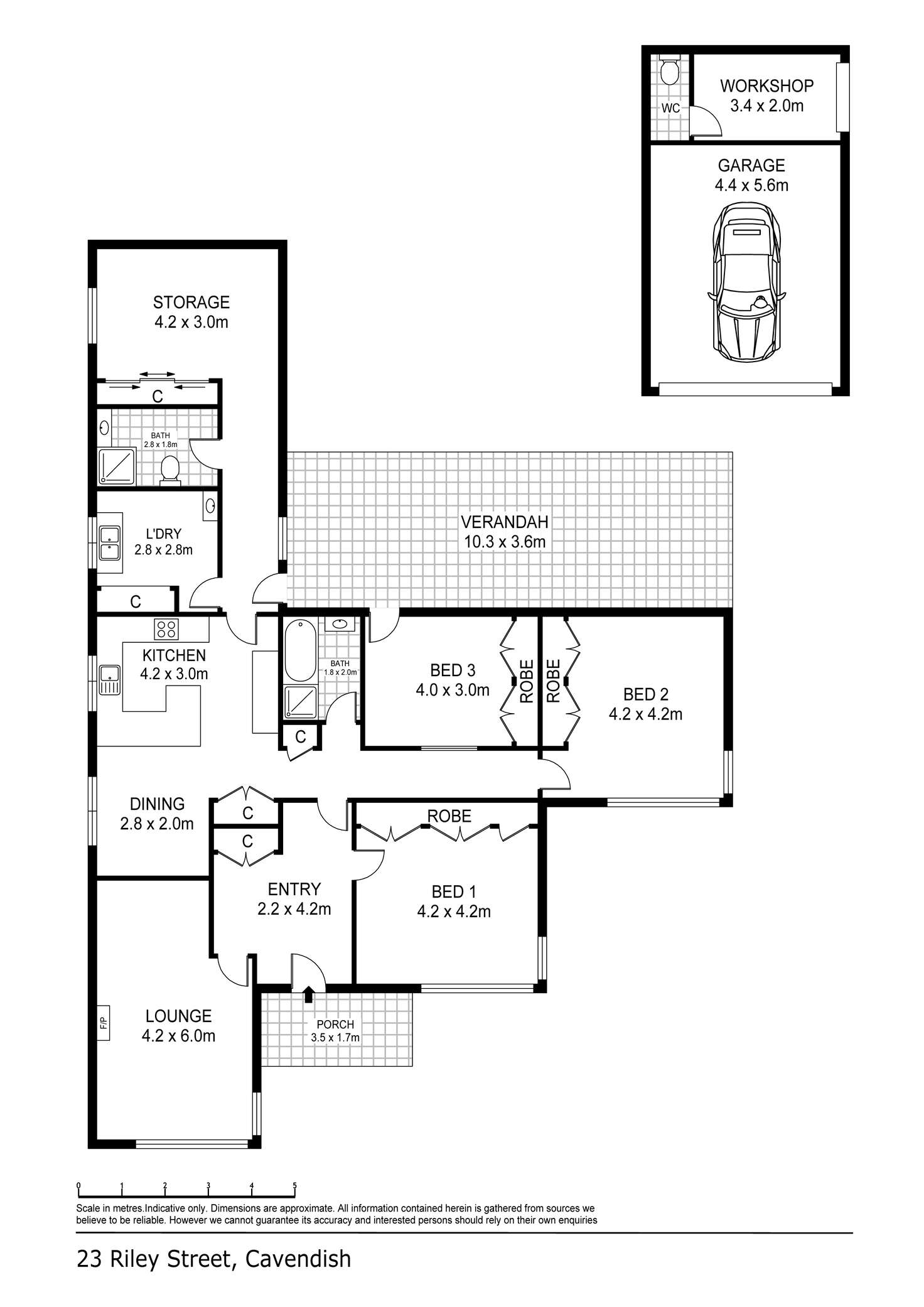 Floorplan of Homely house listing, 23 Riley Street, Cavendish VIC 3314