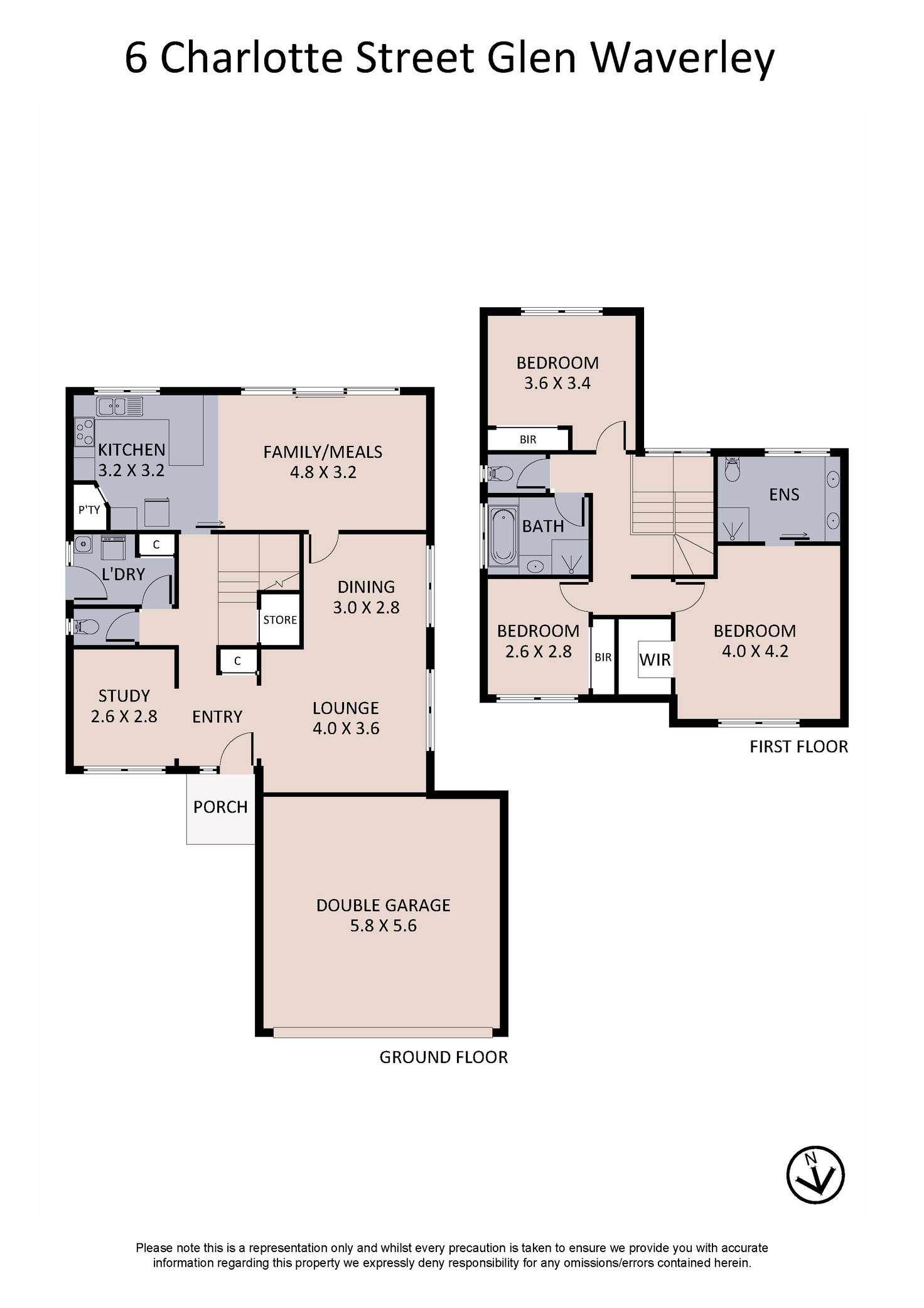 Floorplan of Homely house listing, 6 CHARLOTTE STREET, Glen Waverley VIC 3150