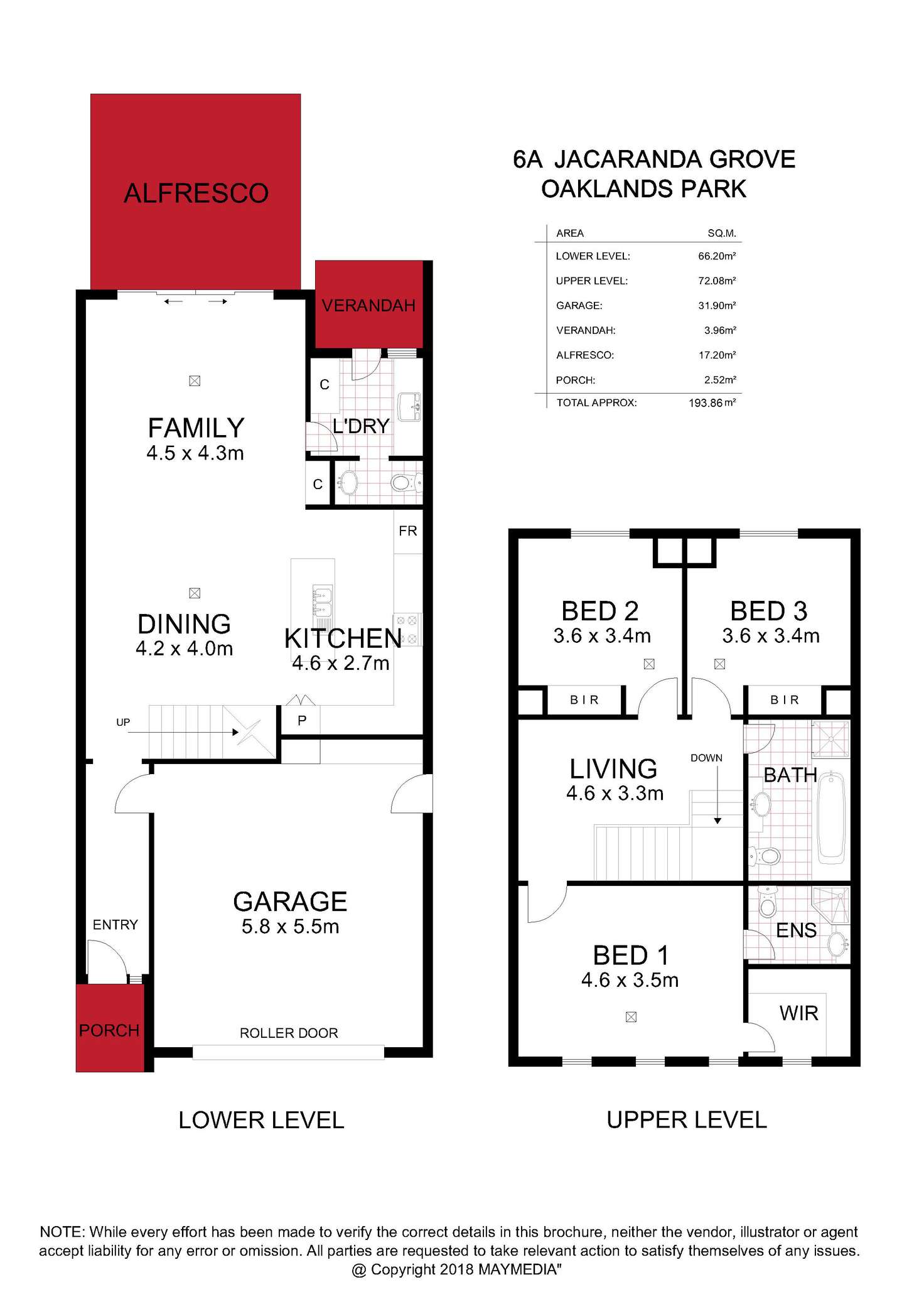 Floorplan of Homely house listing, 6A Jacaranda Grove, Oaklands Park SA 5046