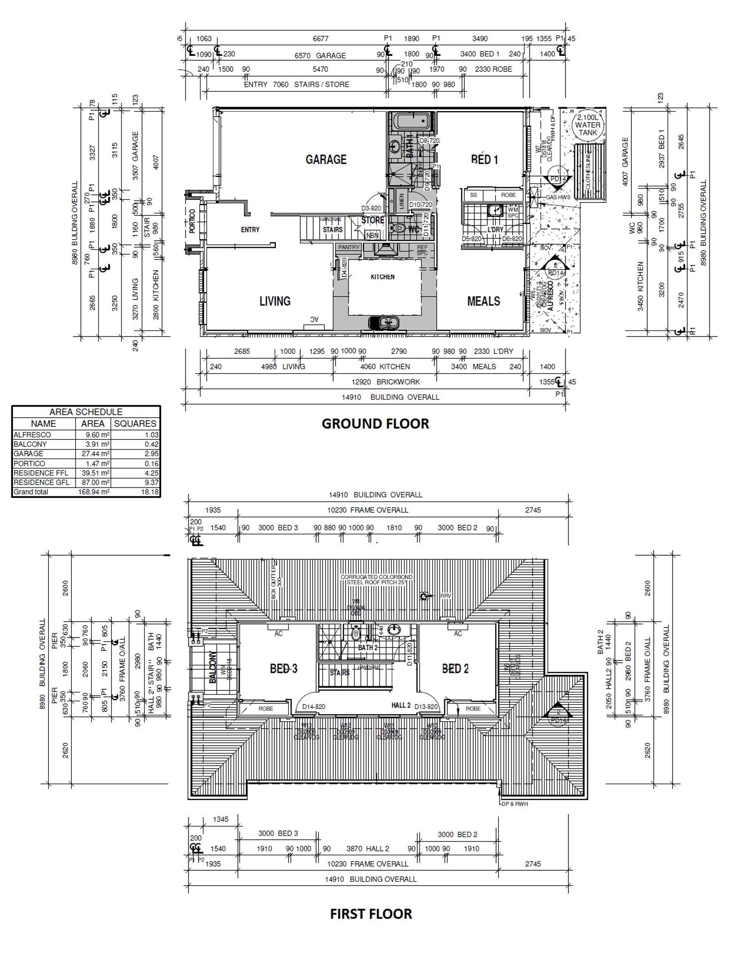 Floorplan of Homely townhouse listing, 12 Sage Court, Baranduda VIC 3691