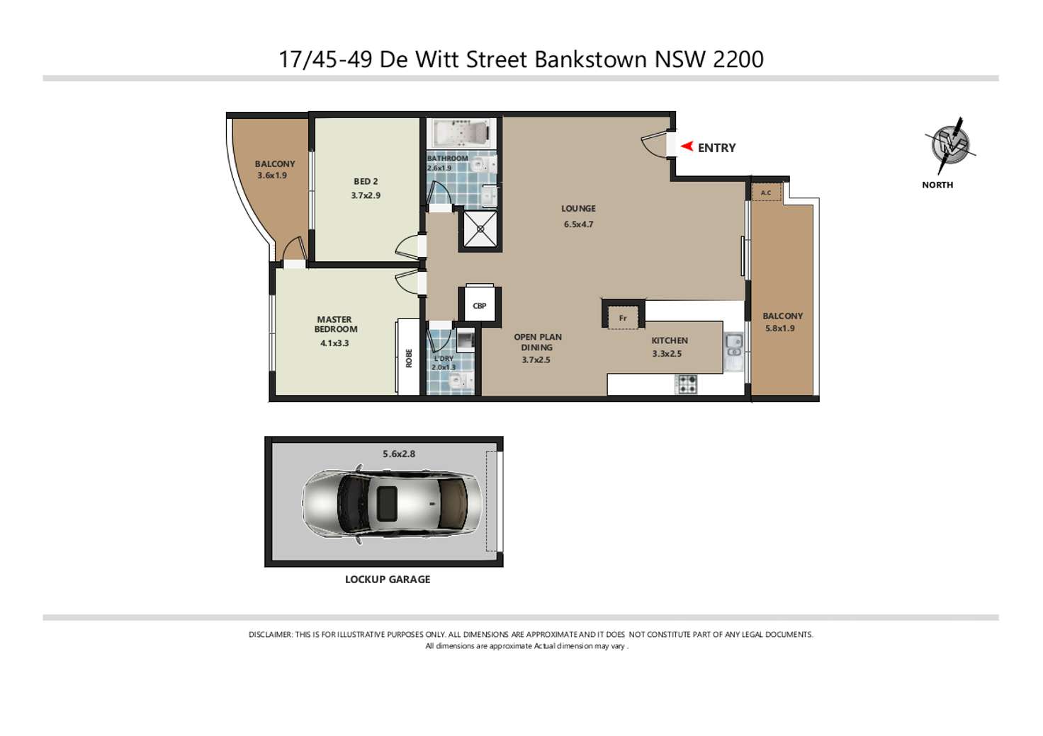 Floorplan of Homely apartment listing, 17/45-49 De Witt Street, Bankstown NSW 2200