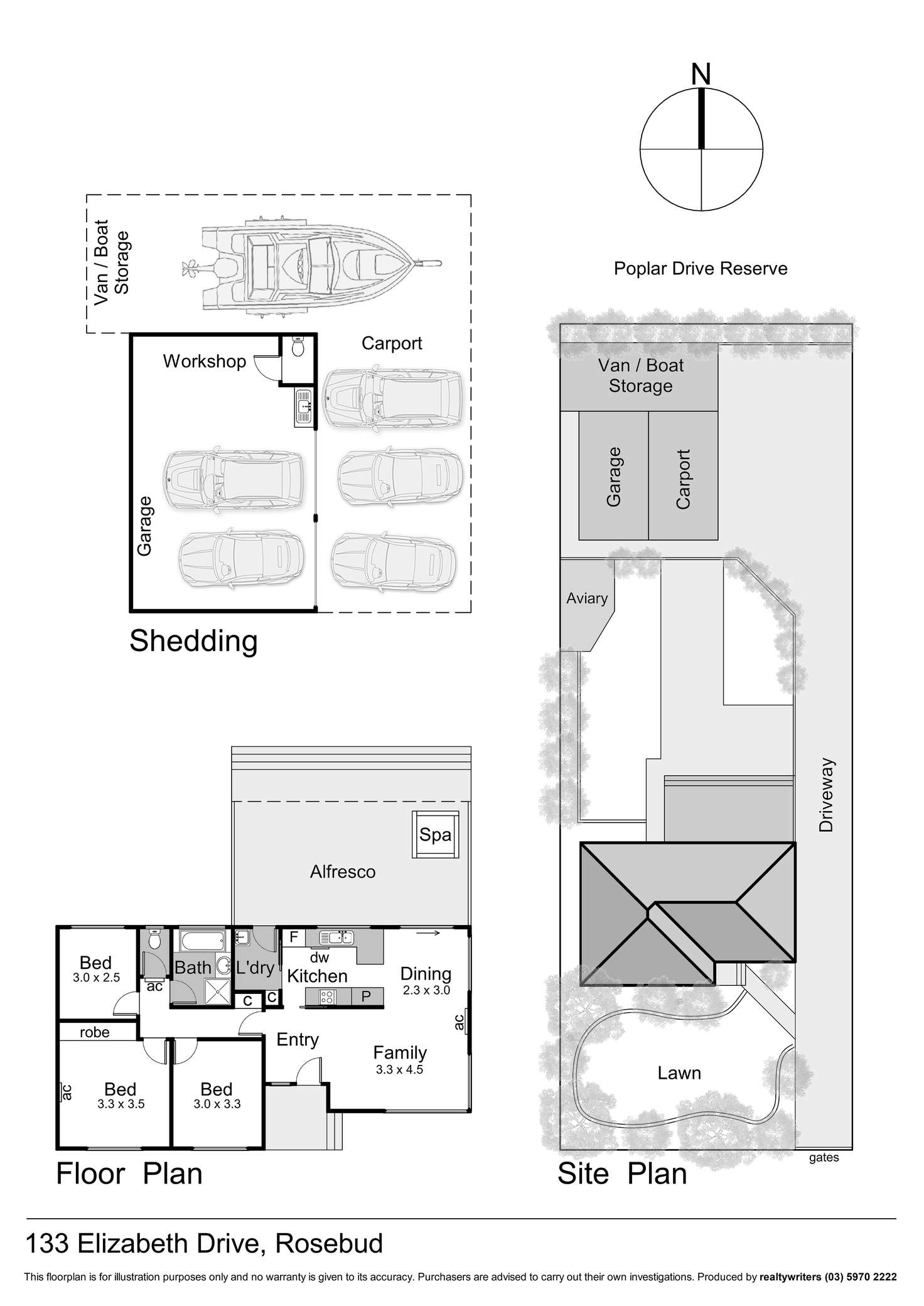 Floorplan of Homely house listing, 133 Elizabeth Drive, Rosebud VIC 3939