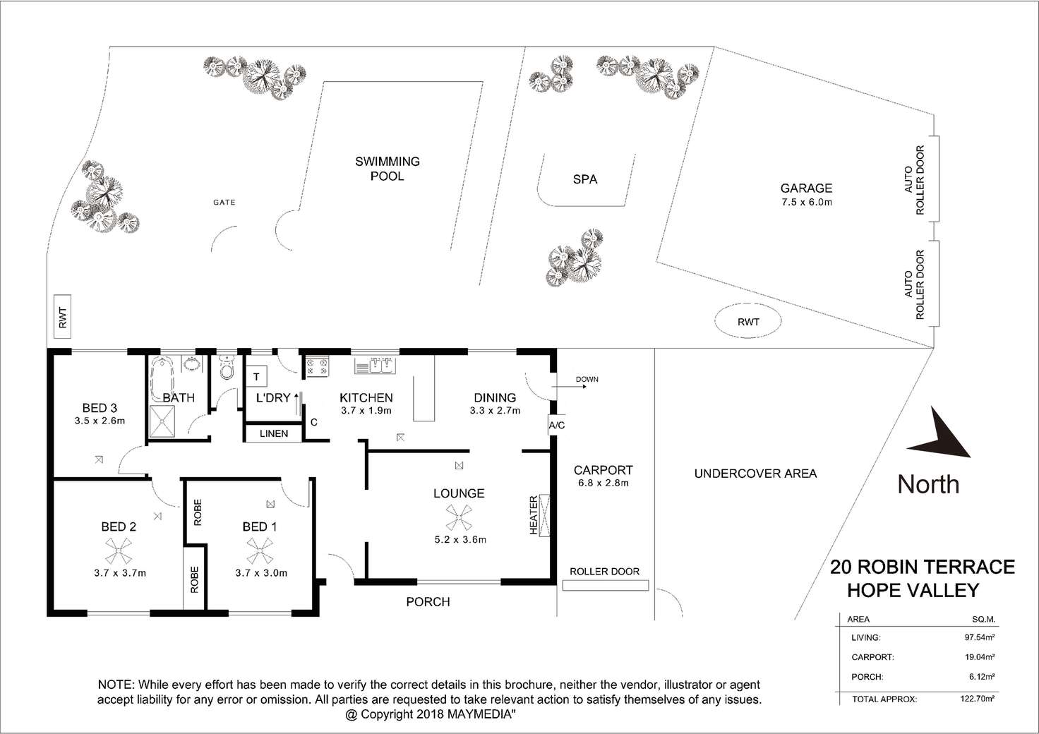 Floorplan of Homely house listing, 20 Robin Terrace, Hope Valley SA 5090