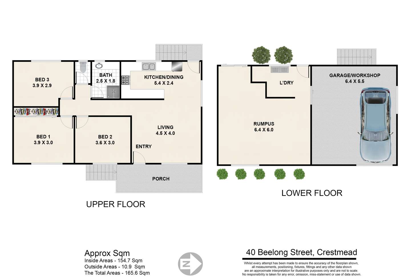 Floorplan of Homely house listing, 40 BEELONG STREET, Crestmead QLD 4132