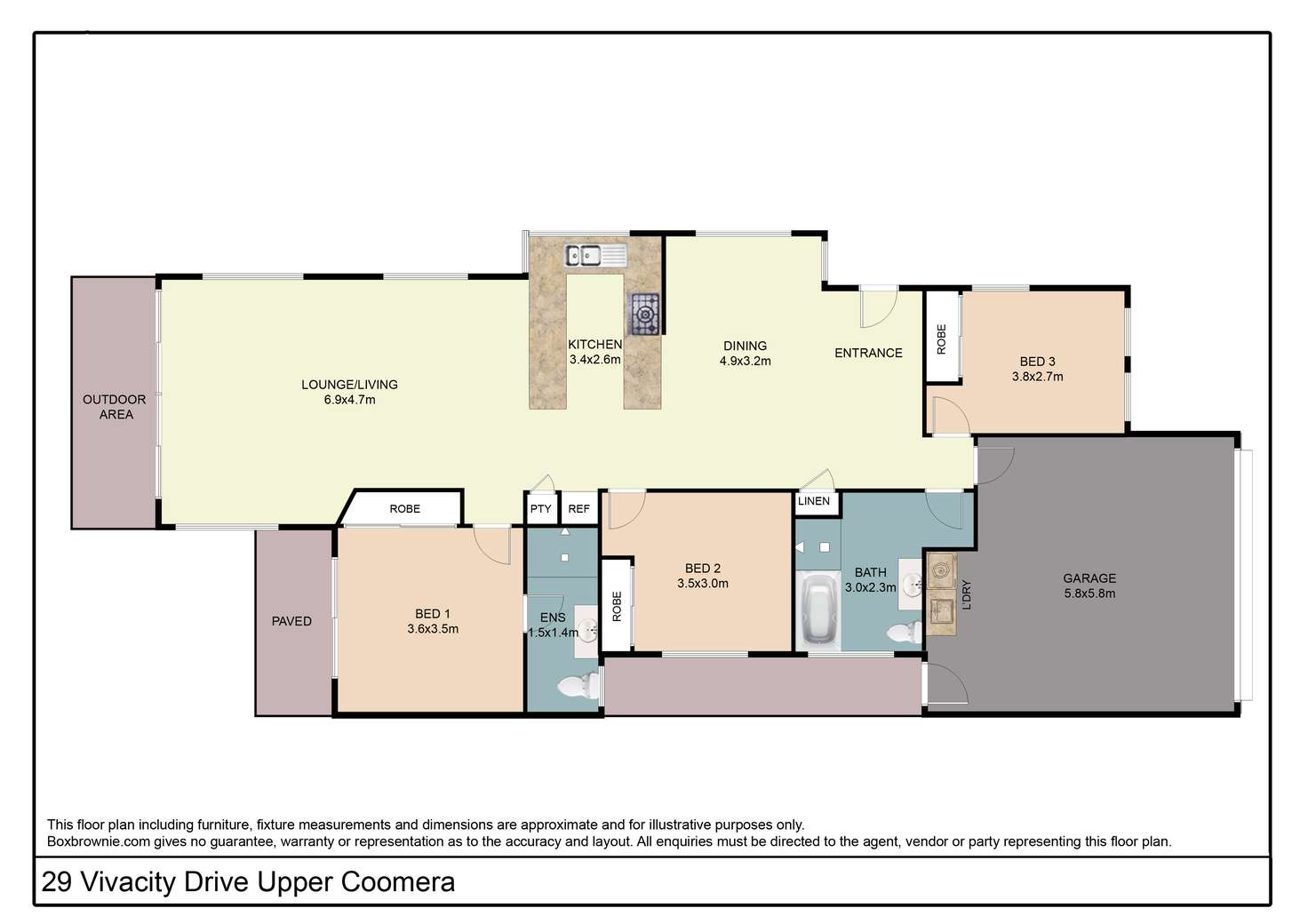 Floorplan of Homely house listing, 29 Vivacity Drive, Upper Coomera QLD 4209
