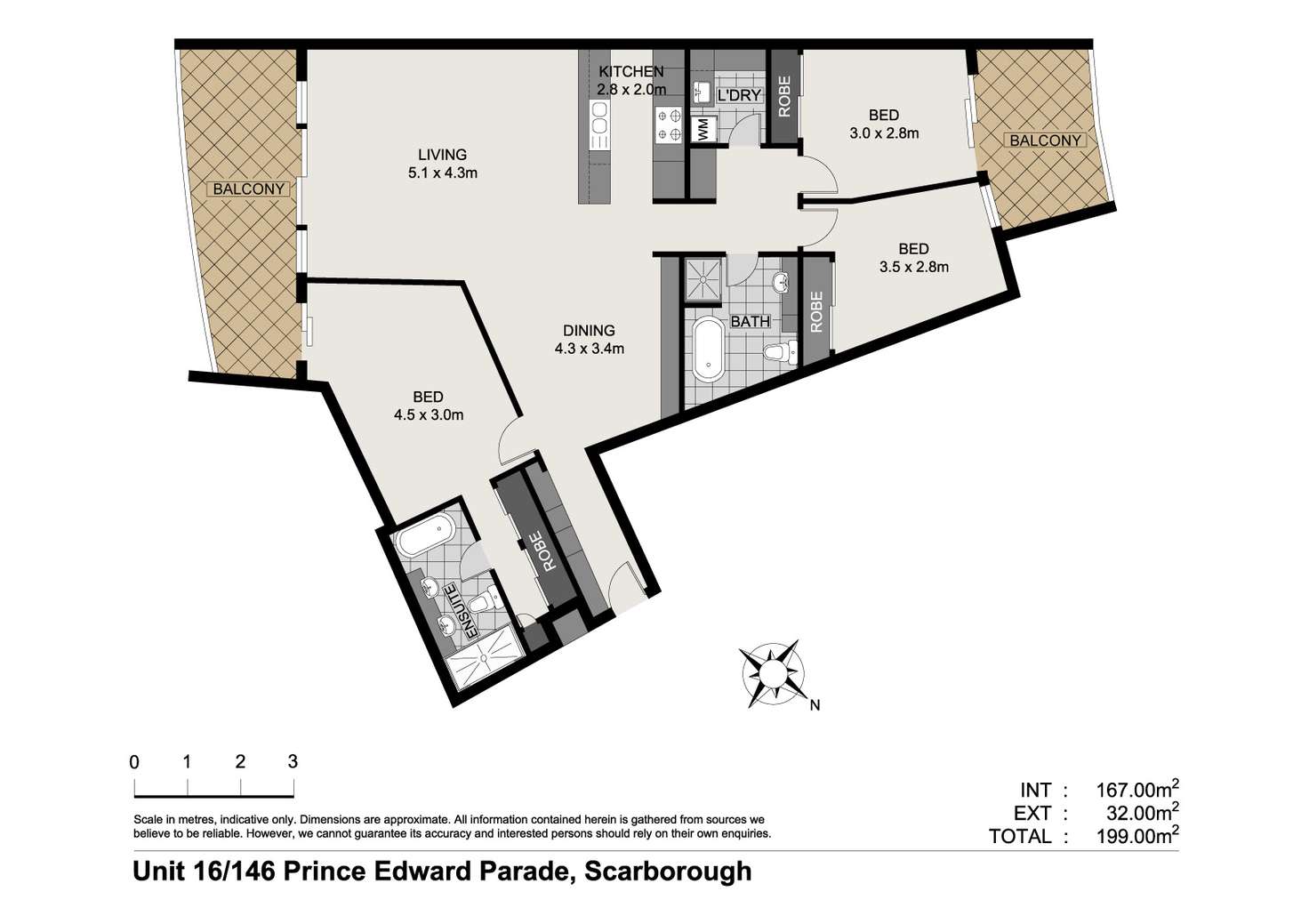 Floorplan of Homely unit listing, 16/146 Prince Edward Parade, Scarborough QLD 4020