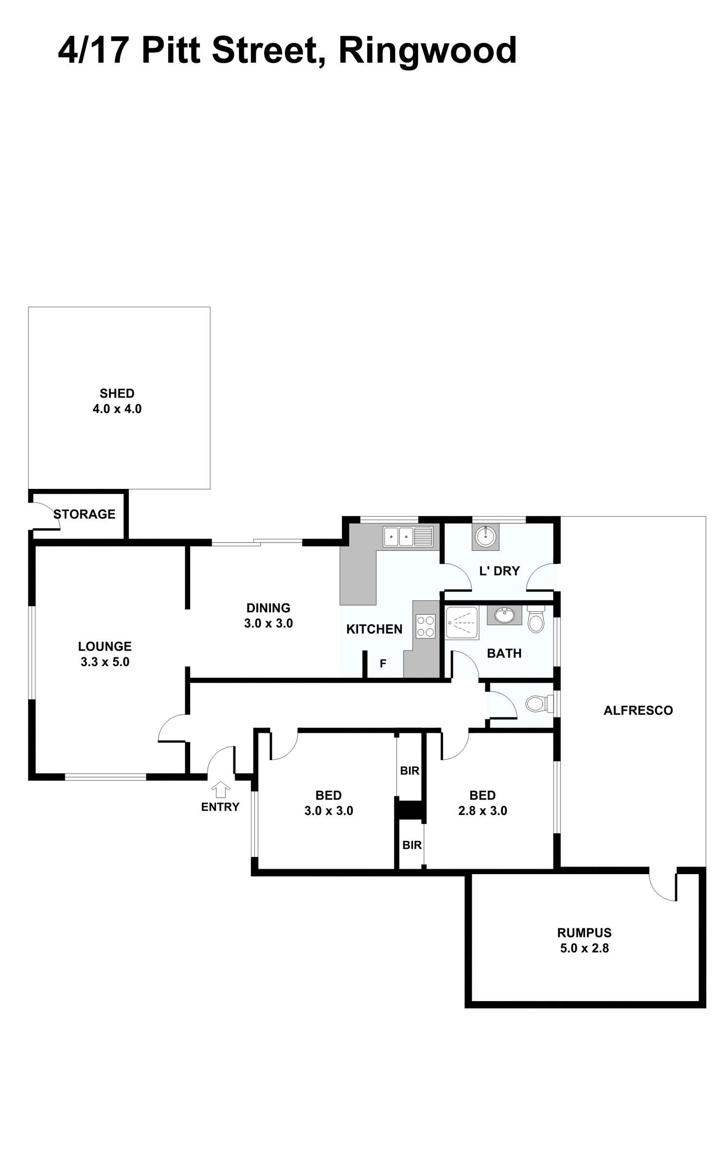 Floorplan of Homely unit listing, 4/17 Pitt Street, Ringwood VIC 3134