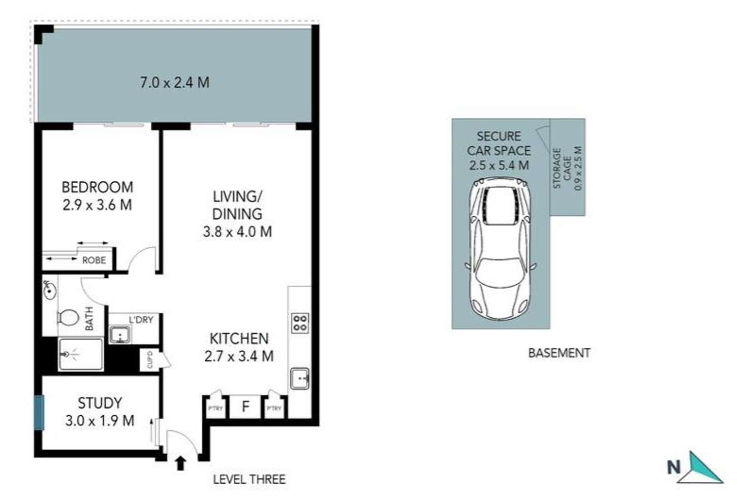 Floorplan of Homely apartment listing, 1.306/18 Hannah Street, Beecroft NSW 2119