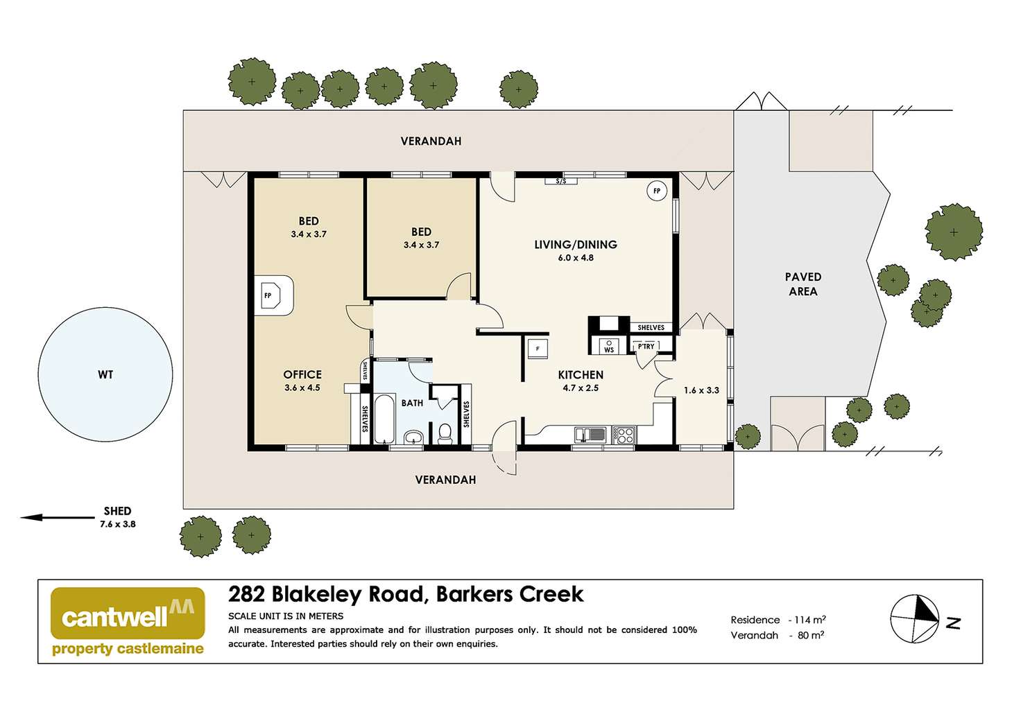 Floorplan of Homely house listing, 282 Blakeley Road, Barkers Creek VIC 3451