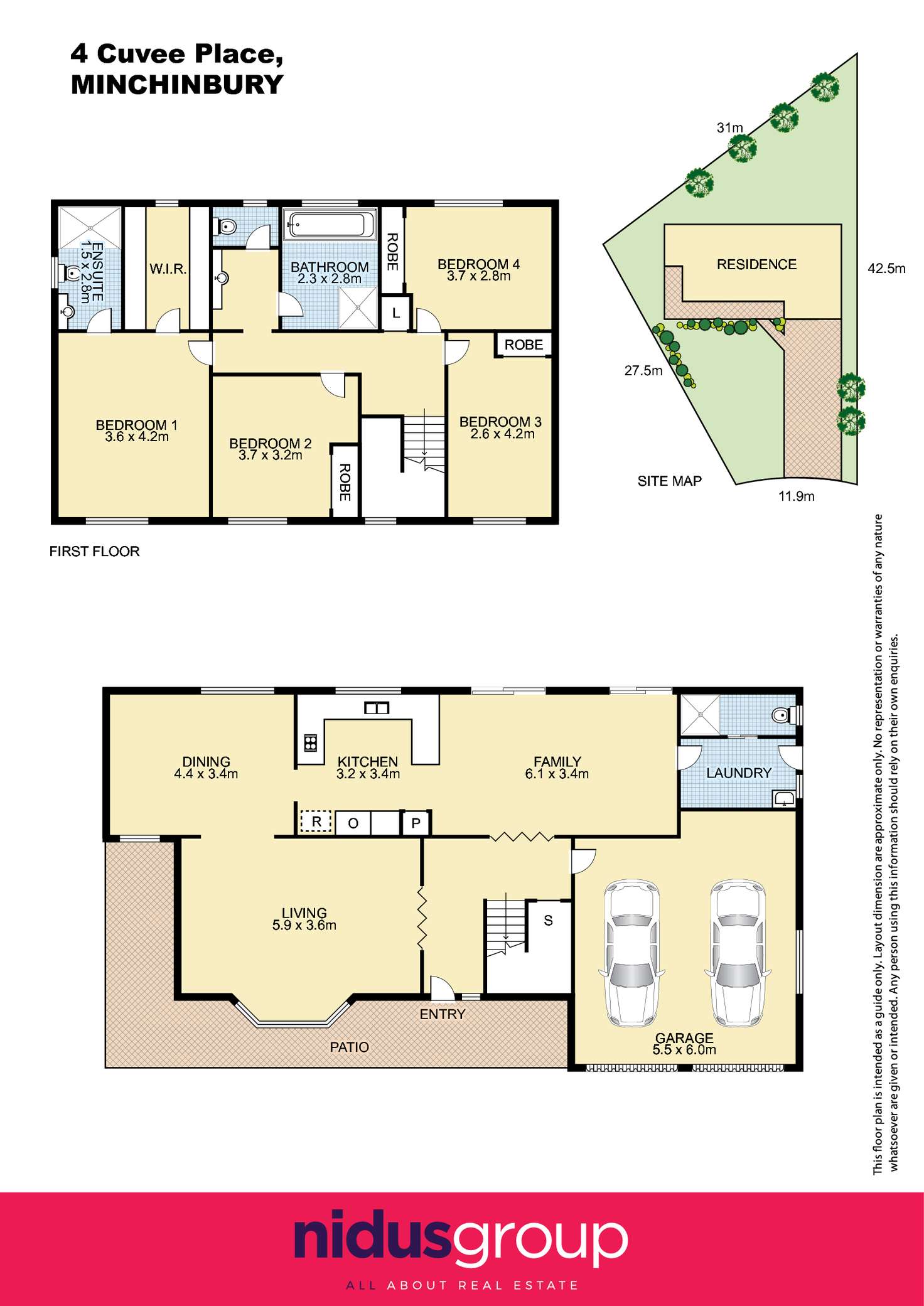 Floorplan of Homely house listing, 4 Cuvee Place, Minchinbury NSW 2770