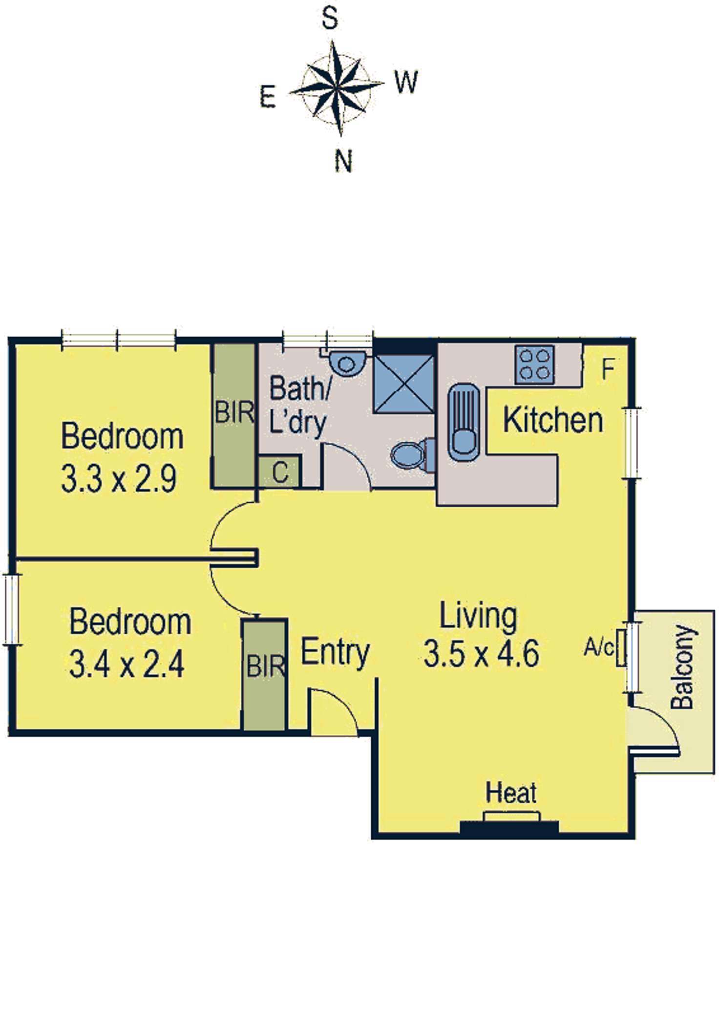 Floorplan of Homely flat listing, 6/10 Muir Street, Hawthorn VIC 3122