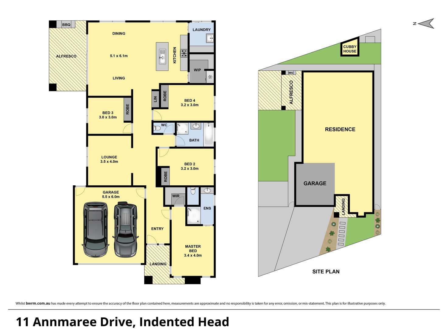 Floorplan of Homely house listing, 11 Annmaree Drive, Indented Head VIC 3223