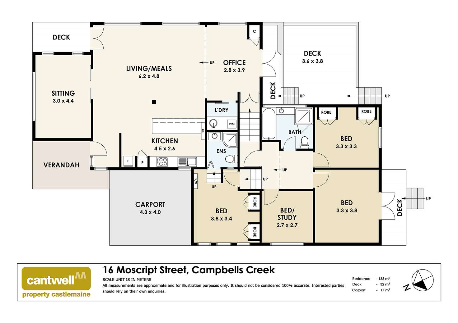 Floorplan of Homely house listing, 16 Moscript Street, Campbells Creek VIC 3451
