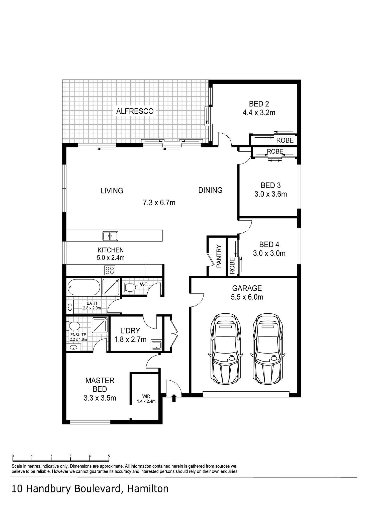 Floorplan of Homely house listing, 10 Handbury Boulevarde, Hamilton VIC 3300