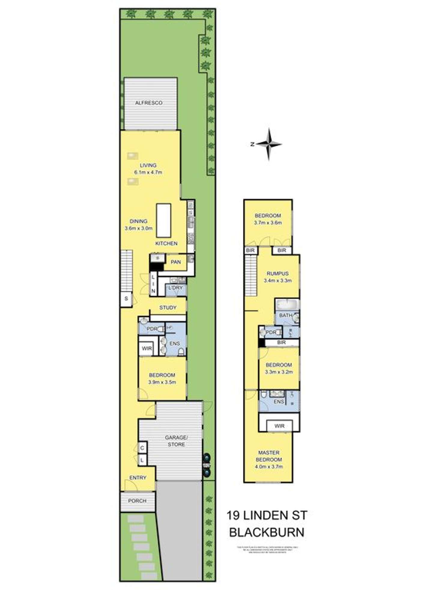 Floorplan of Homely townhouse listing, 19A Linden Street, Blackburn VIC 3130