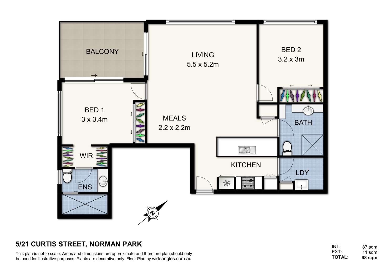Floorplan of Homely apartment listing, 5/21 Curtis Street, Norman Park QLD 4170