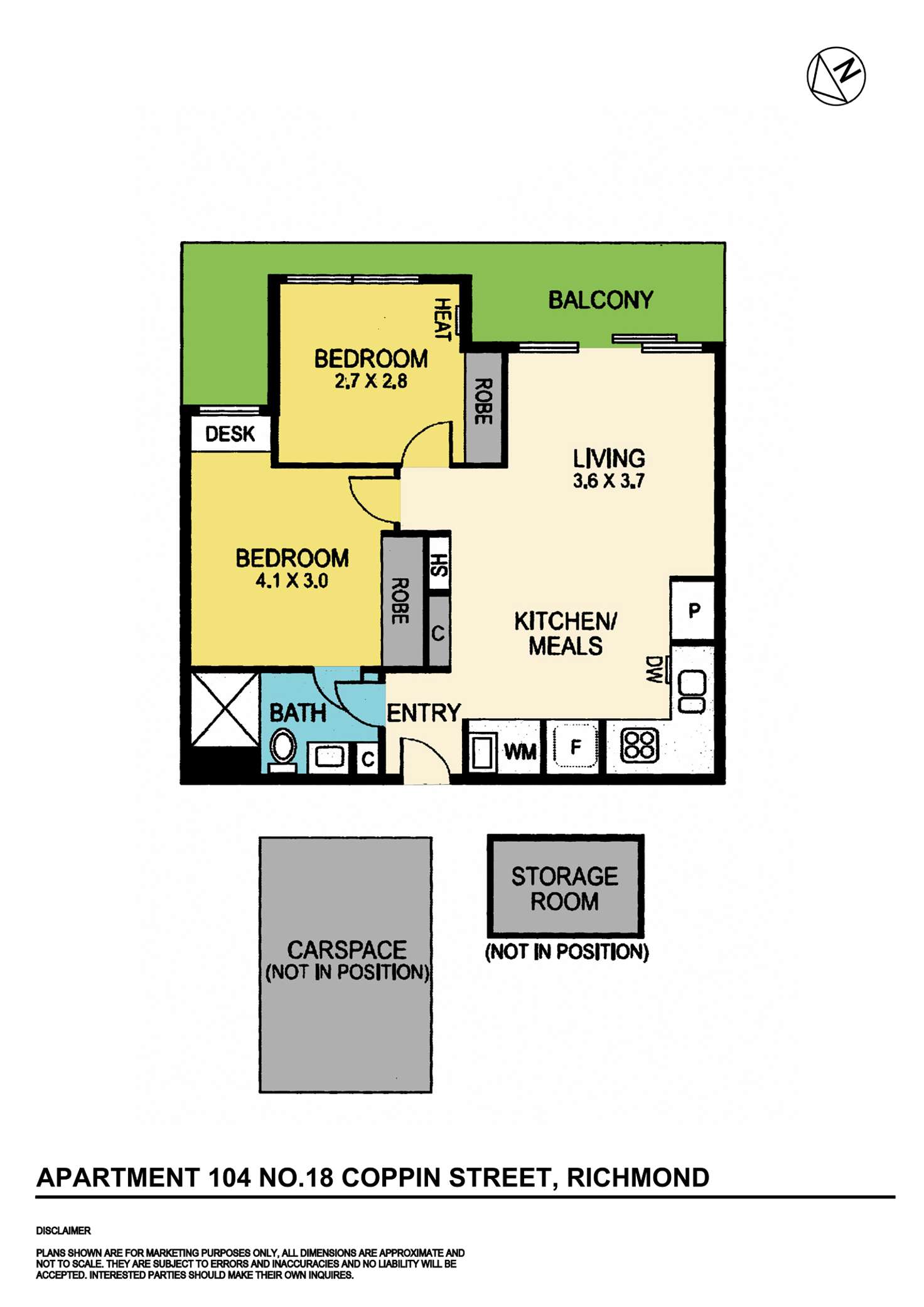 Floorplan of Homely apartment listing, 104/18 Coppin Street, Richmond VIC 3121